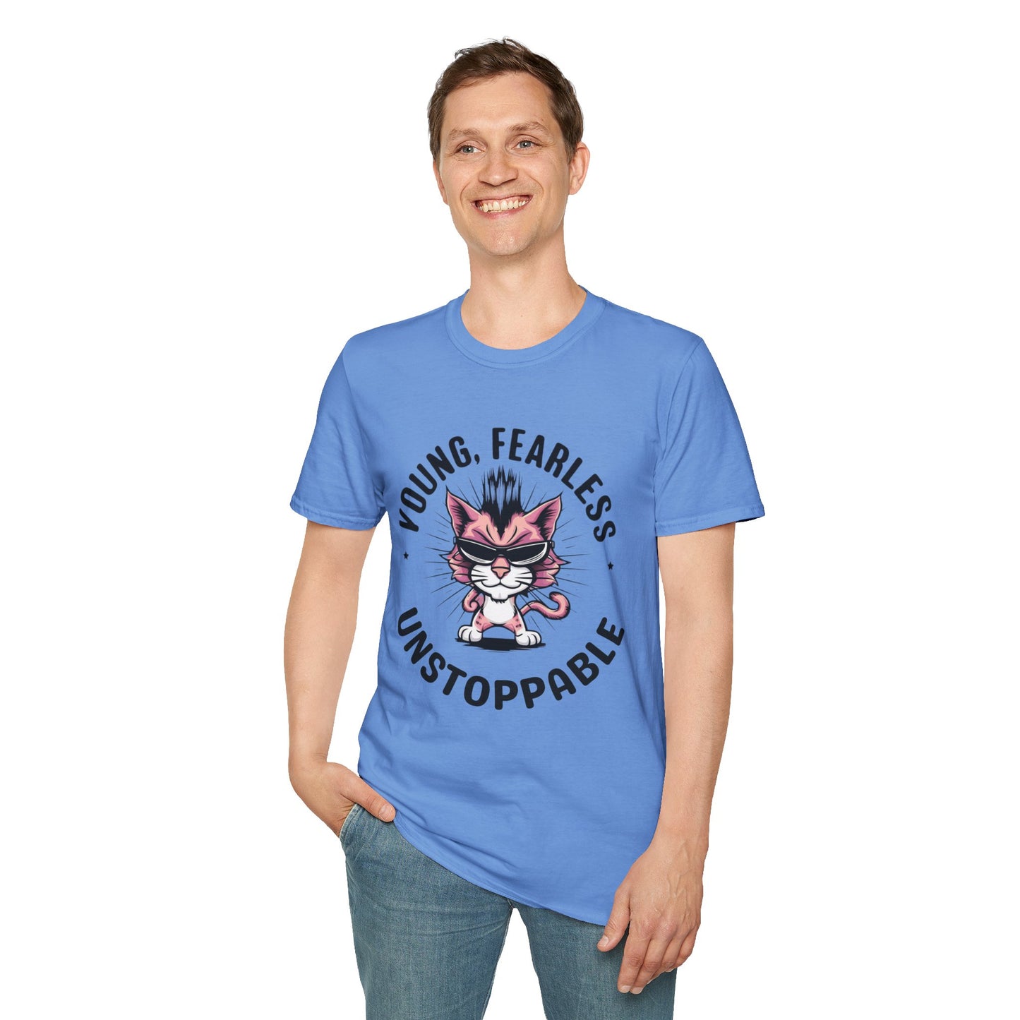 Young Fearless Unstoppable Cotton Men Tee