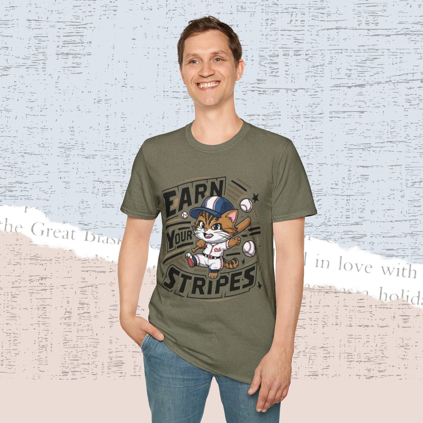 Earn Your Stripe Cotton Men Tee