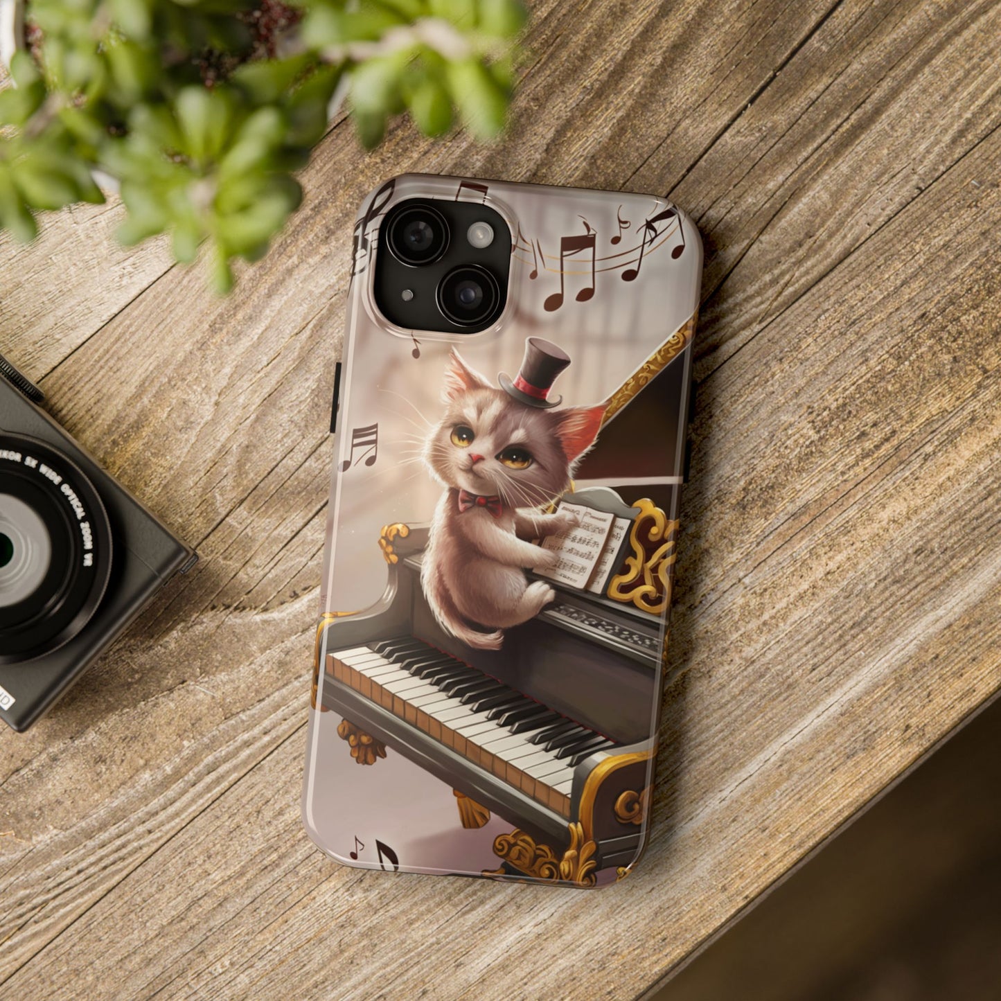 Meowsic Shield Wireless Charging Support Tough Case