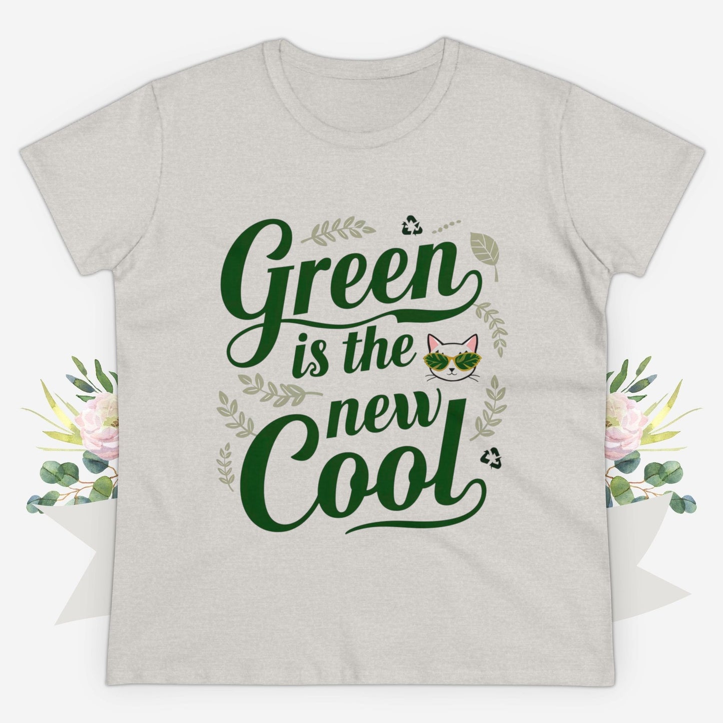 Green Is The New Cool Women Cotton Tshirt