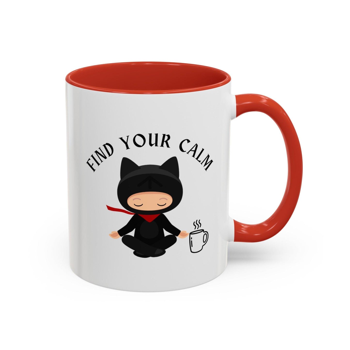 Billien Purrfect Sleep Printify 11 oz 11oz accent mug Coffee Mugs Holiday Picks Home & Living Kitchen Mugs Spring Essentials two tone White base