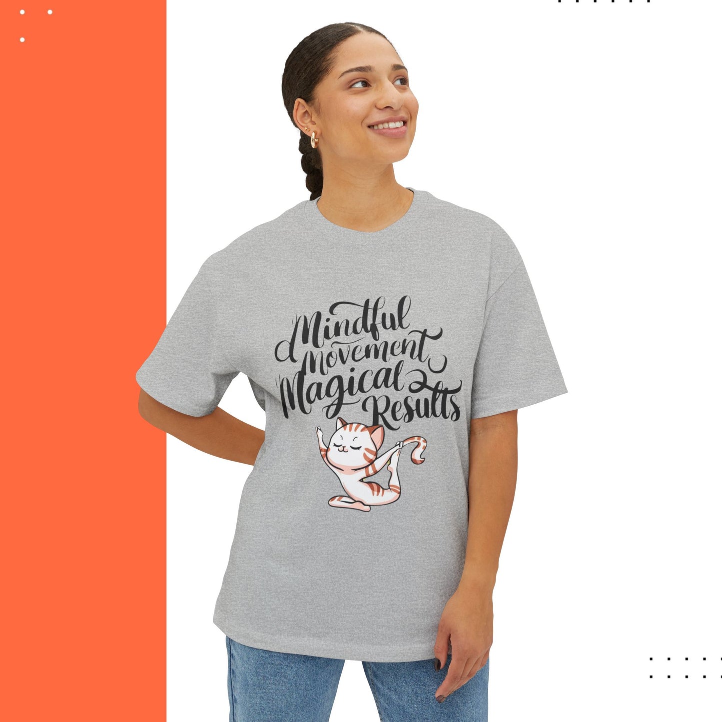 Mindful Movement Magical Result Unisex Yoga Oversized Boxy Tshirts