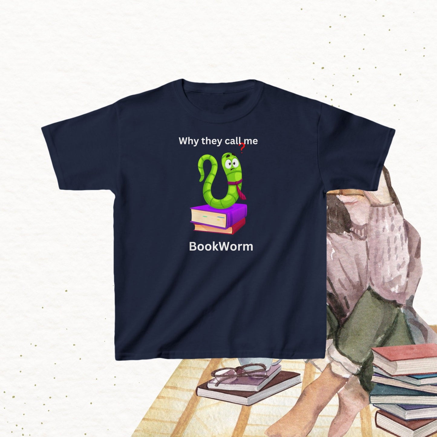 Purrfectly Bookish kid Cotton Tshirt