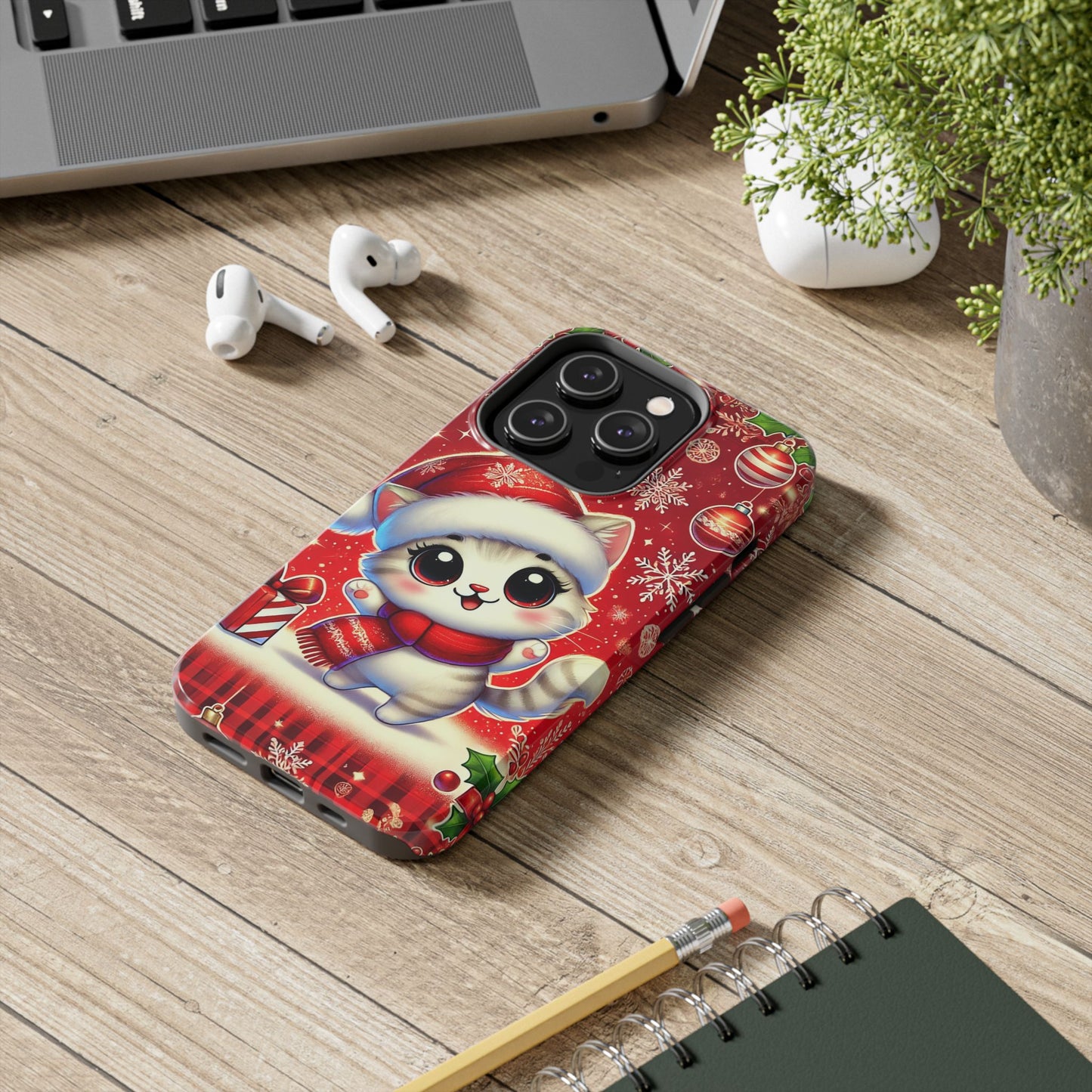 Merry Meows Wireless Charging Support Tough Case
