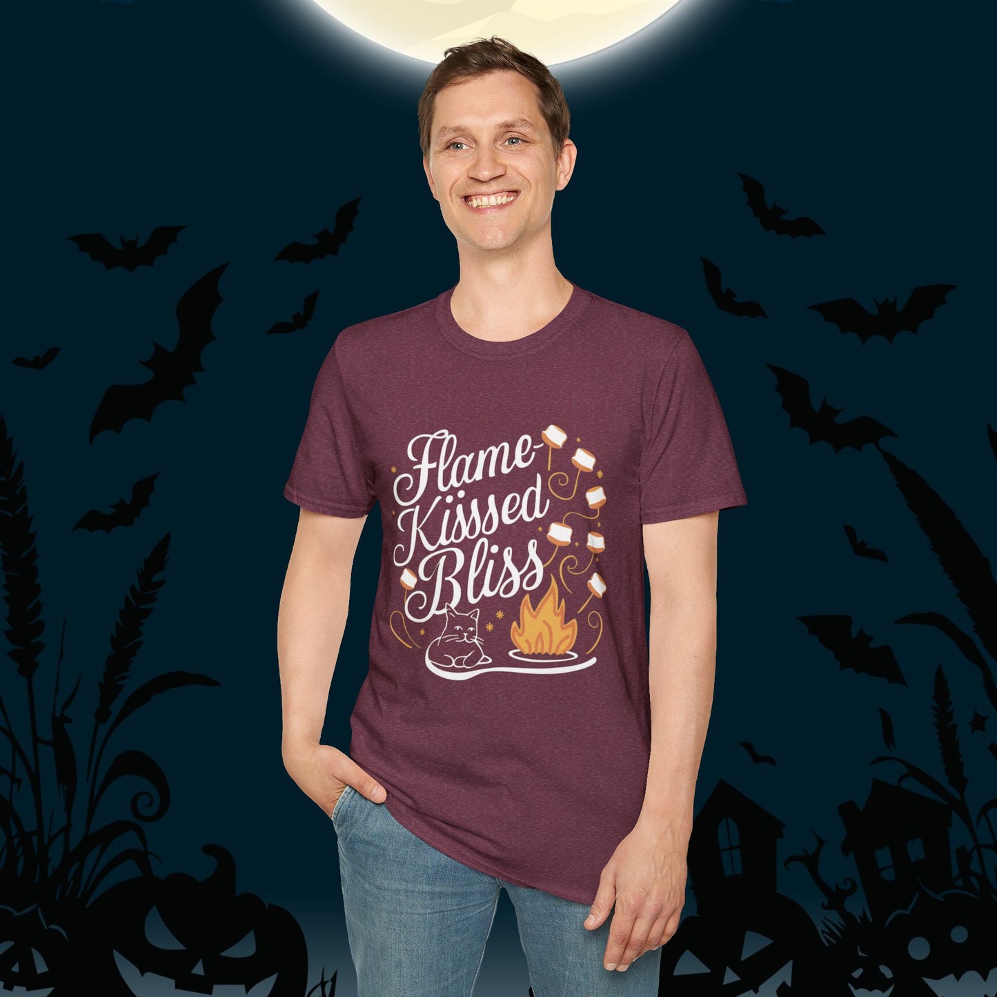 Flame Kiss Bliss Cotton Men Tshirt