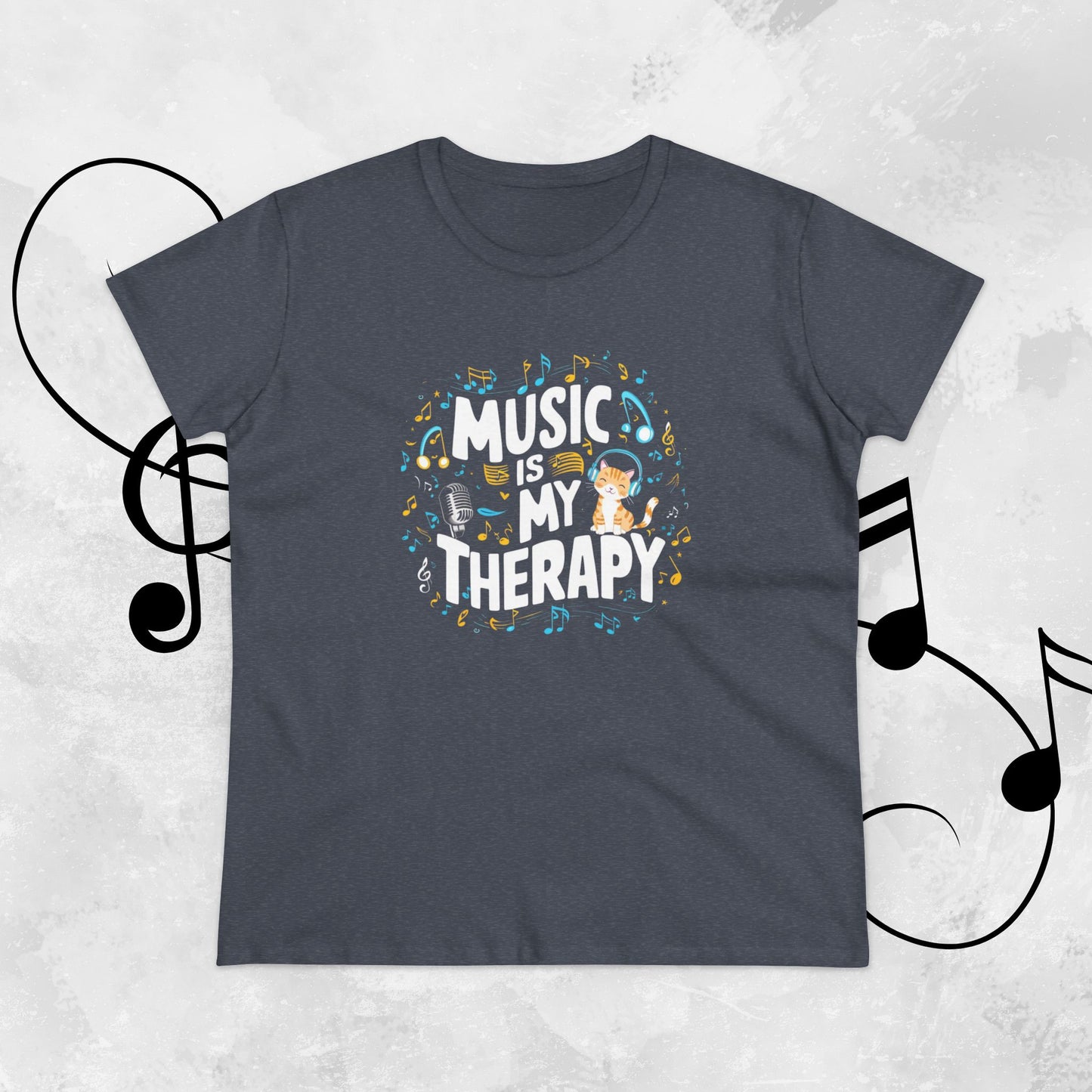 Music Is My Therapy Women Tshirts