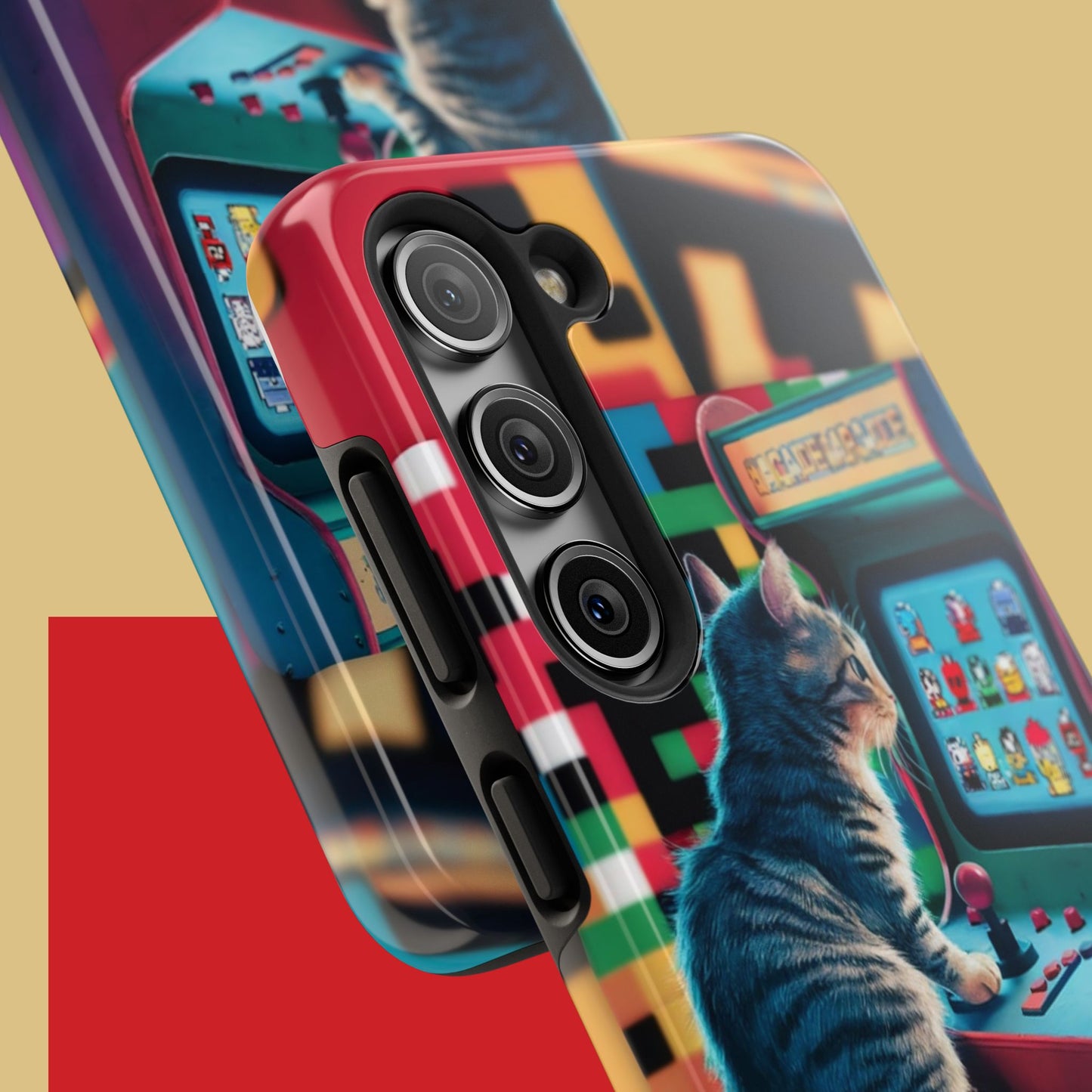 Meowstalgia Wireless Charging Support Tough Case.