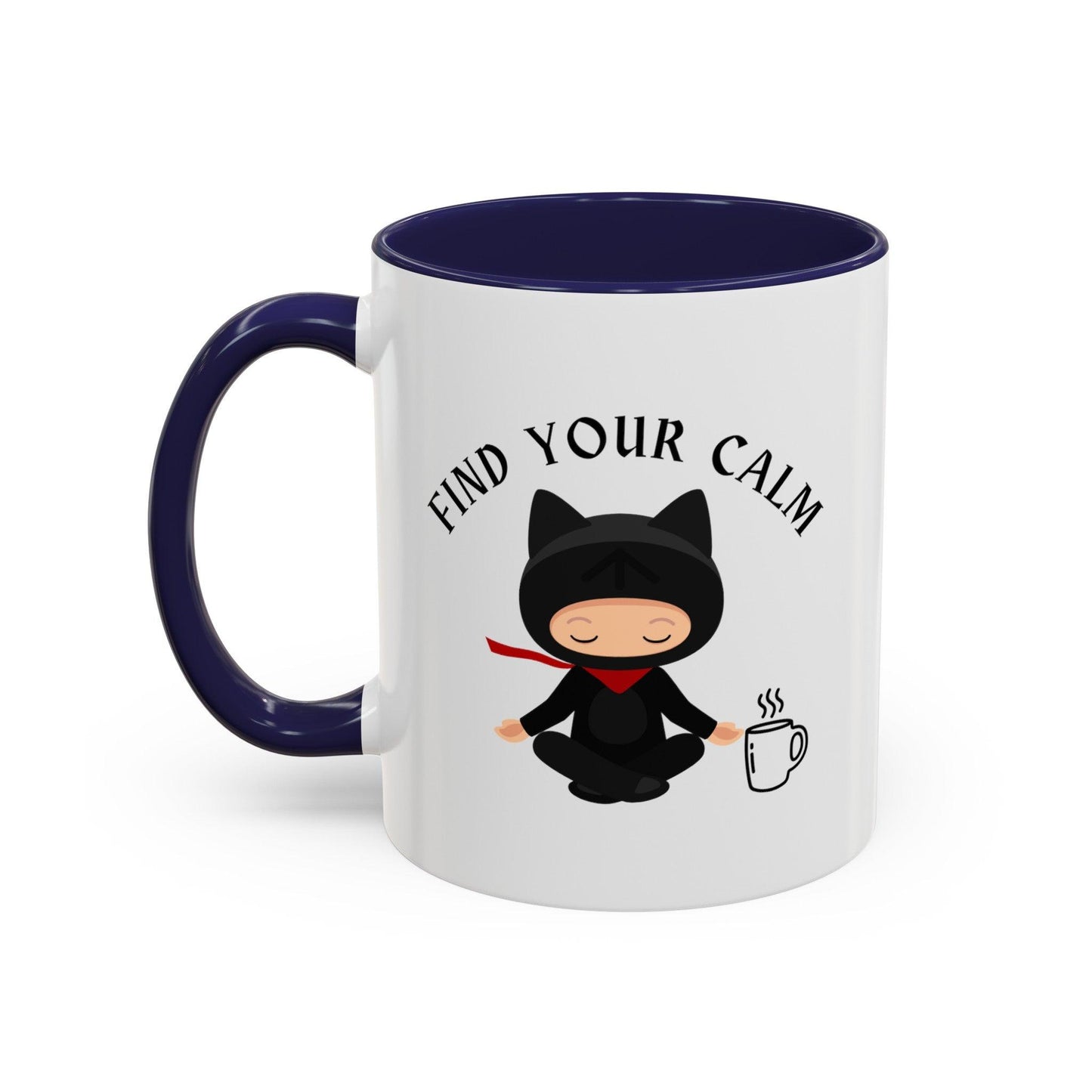 Billien Purrfect Sleep Printify 11 oz 11oz accent mug Coffee Mugs Holiday Picks Home & Living Kitchen Mugs Spring Essentials two tone White base