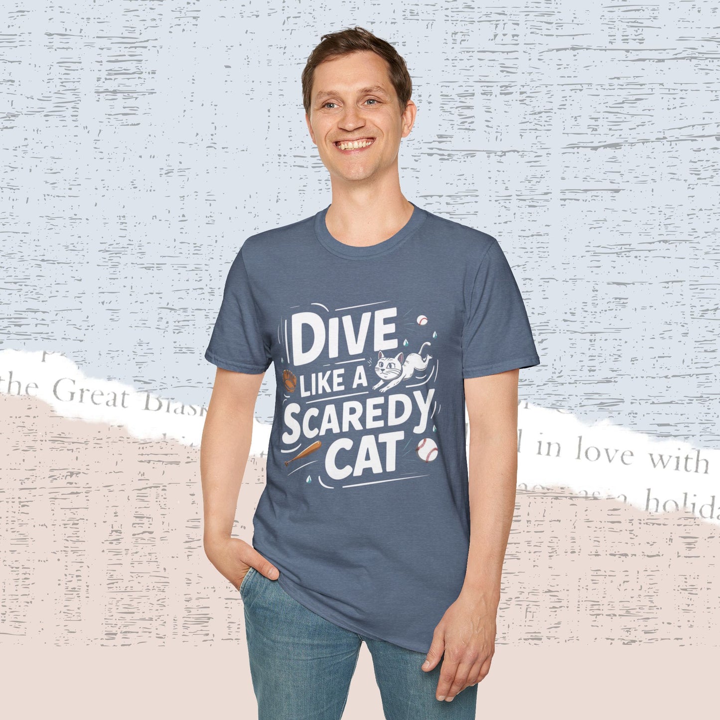 Dive Like Scaredy Cat Cotton Men Tee