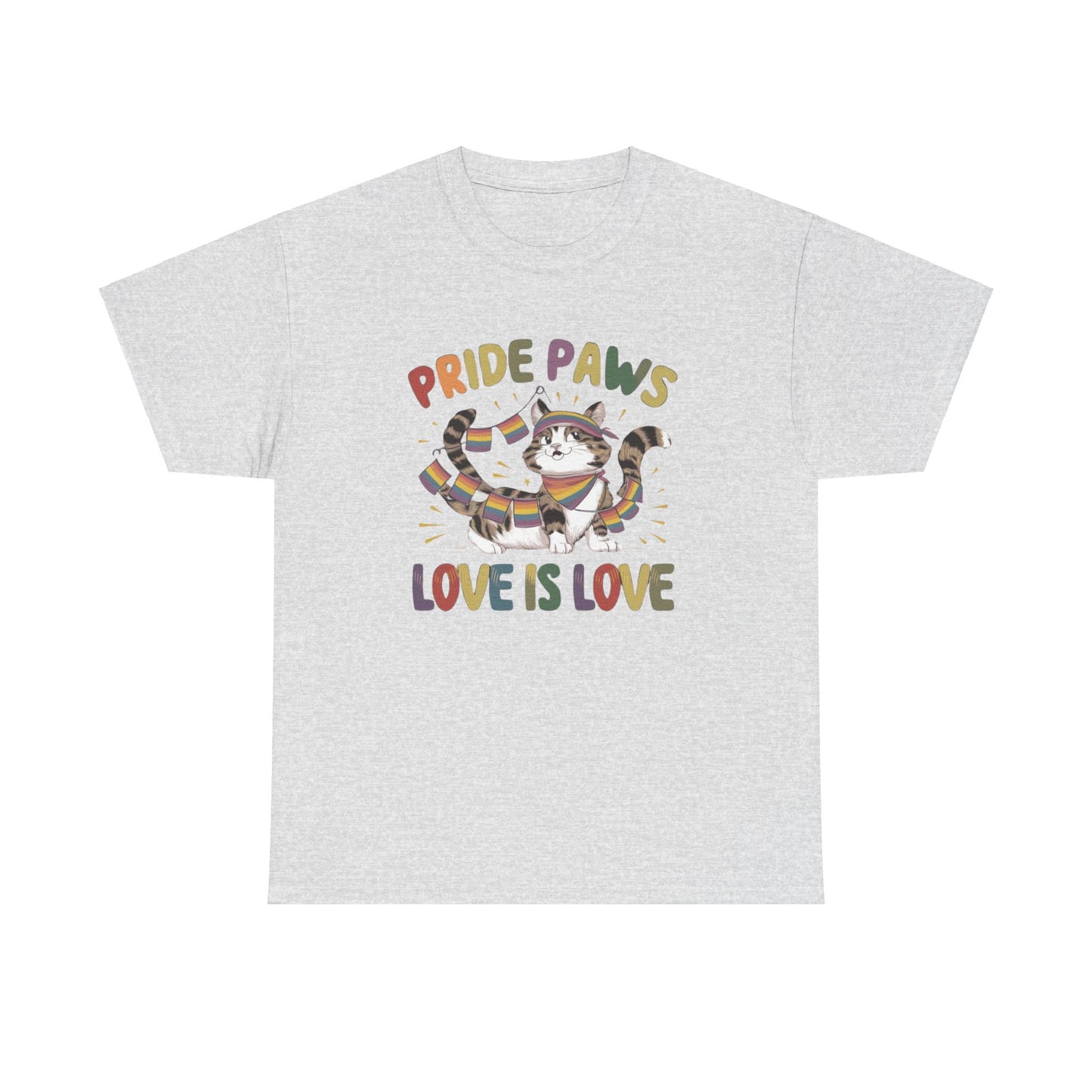 Pride Paws Love Is Love LGBT Pride Promoting Pride Equality and Love LGBT Cotton TShirt