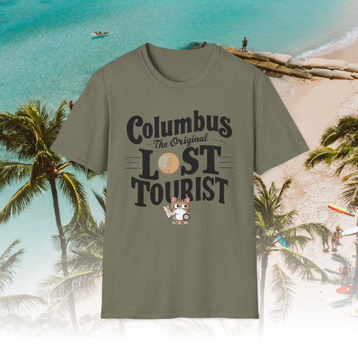 Columbus The Original Lost Tourist Cotton Men Tshirt