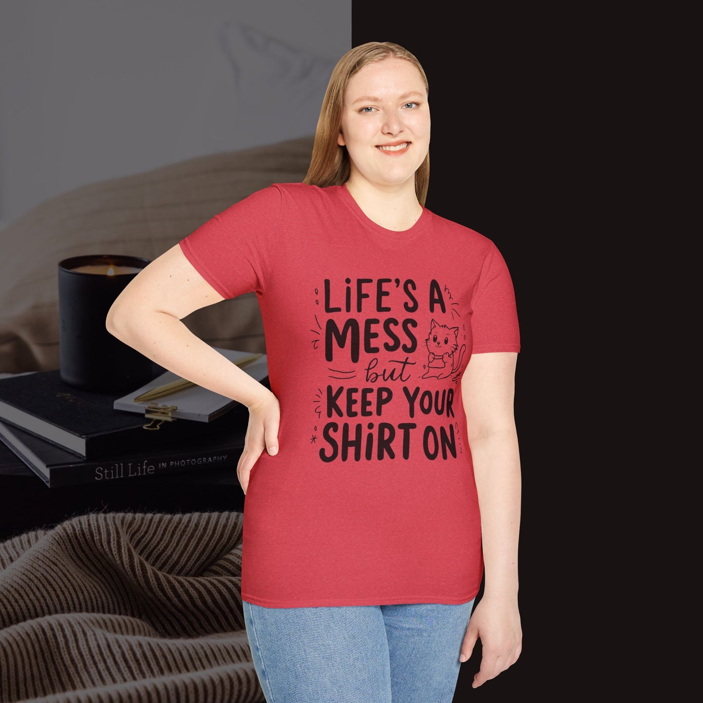Life Messy Cotton T-Shirt