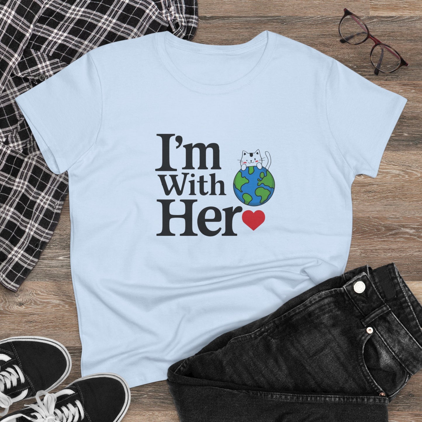 I am With Her Women Cotton Tees
