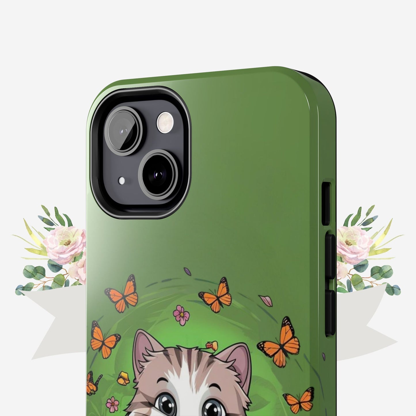 Green Mewsic Wireless Charging Support Tough Case