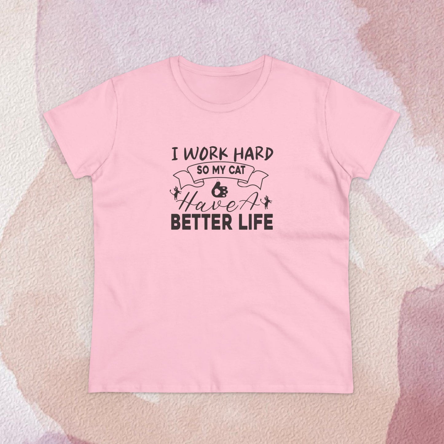 I Work Hard Women Cotton Tshirt
