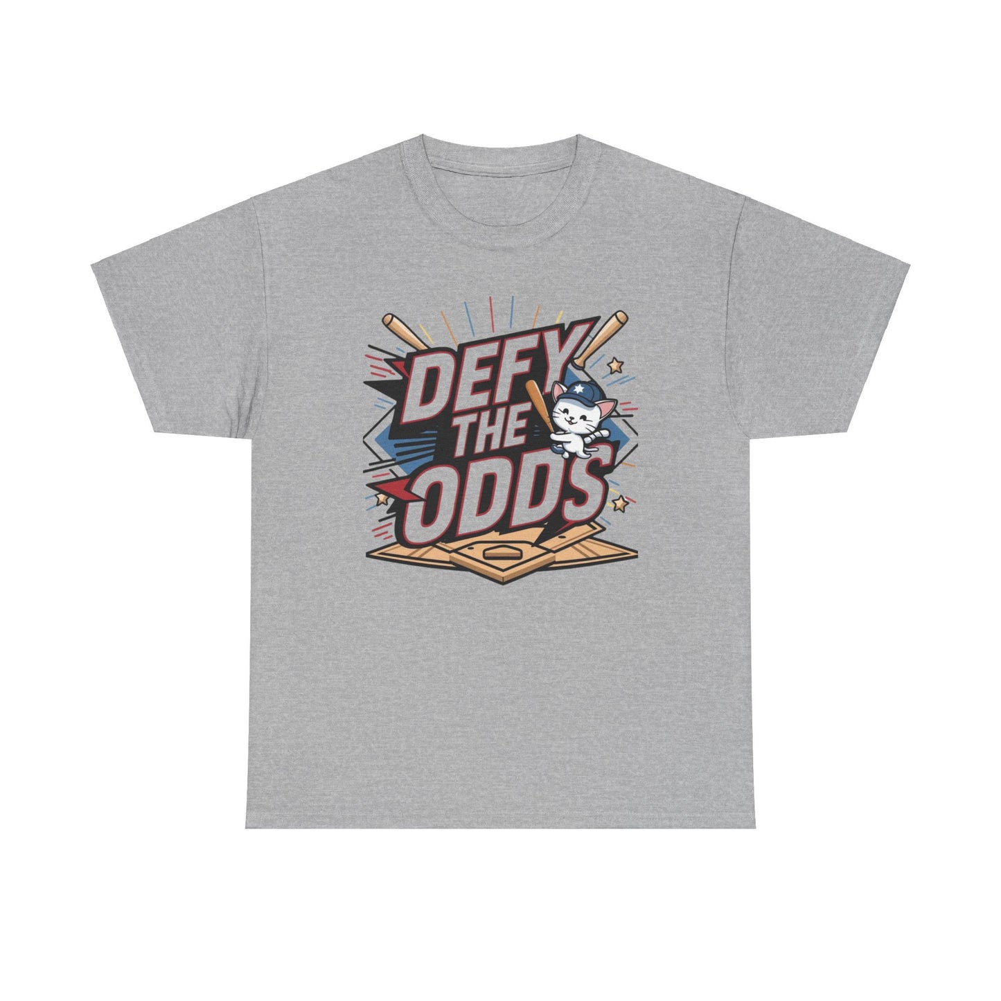 Defy The Odds Baseball Crew Neck Cotton Tees