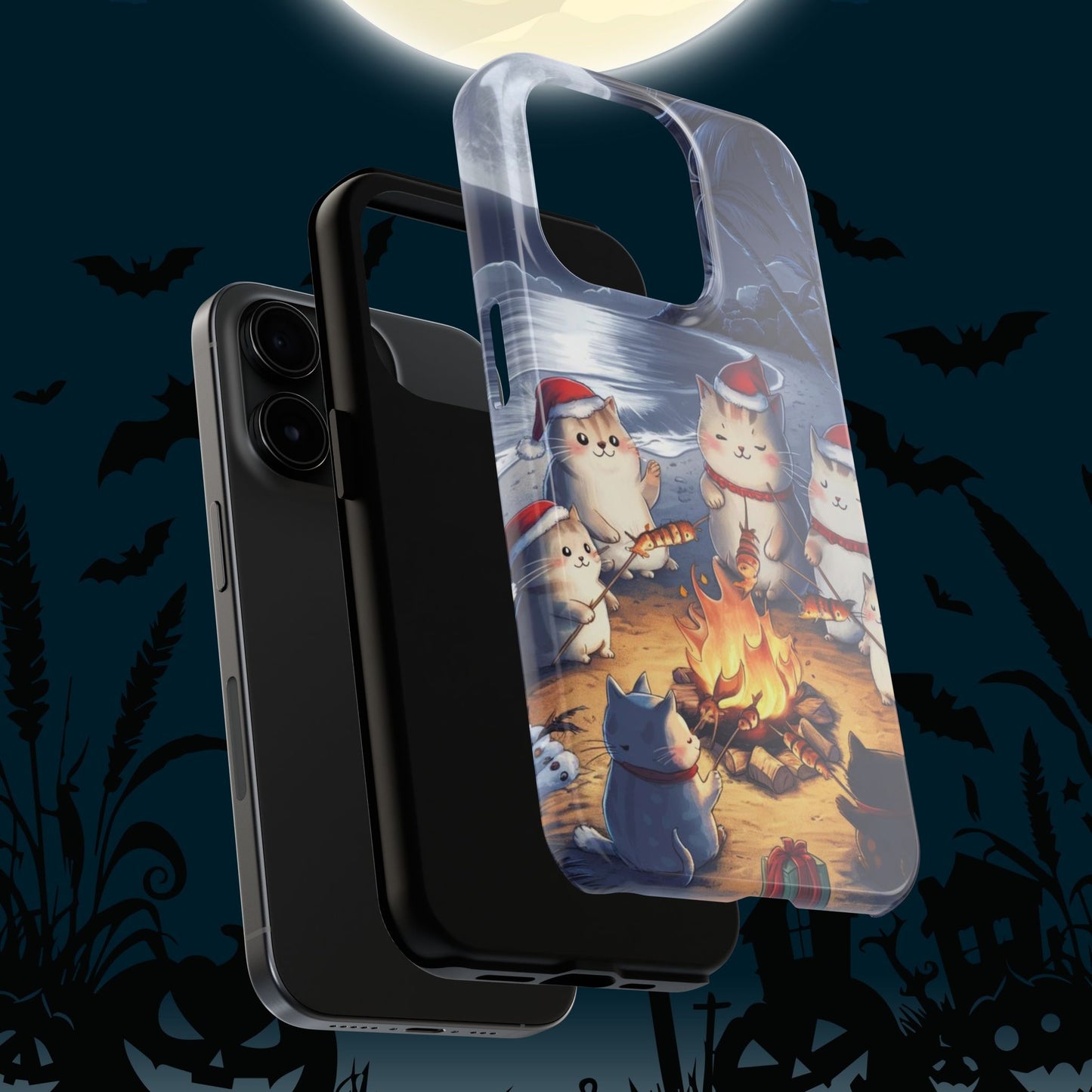 Meowmas Magic Wireless Charging Support Tough Case