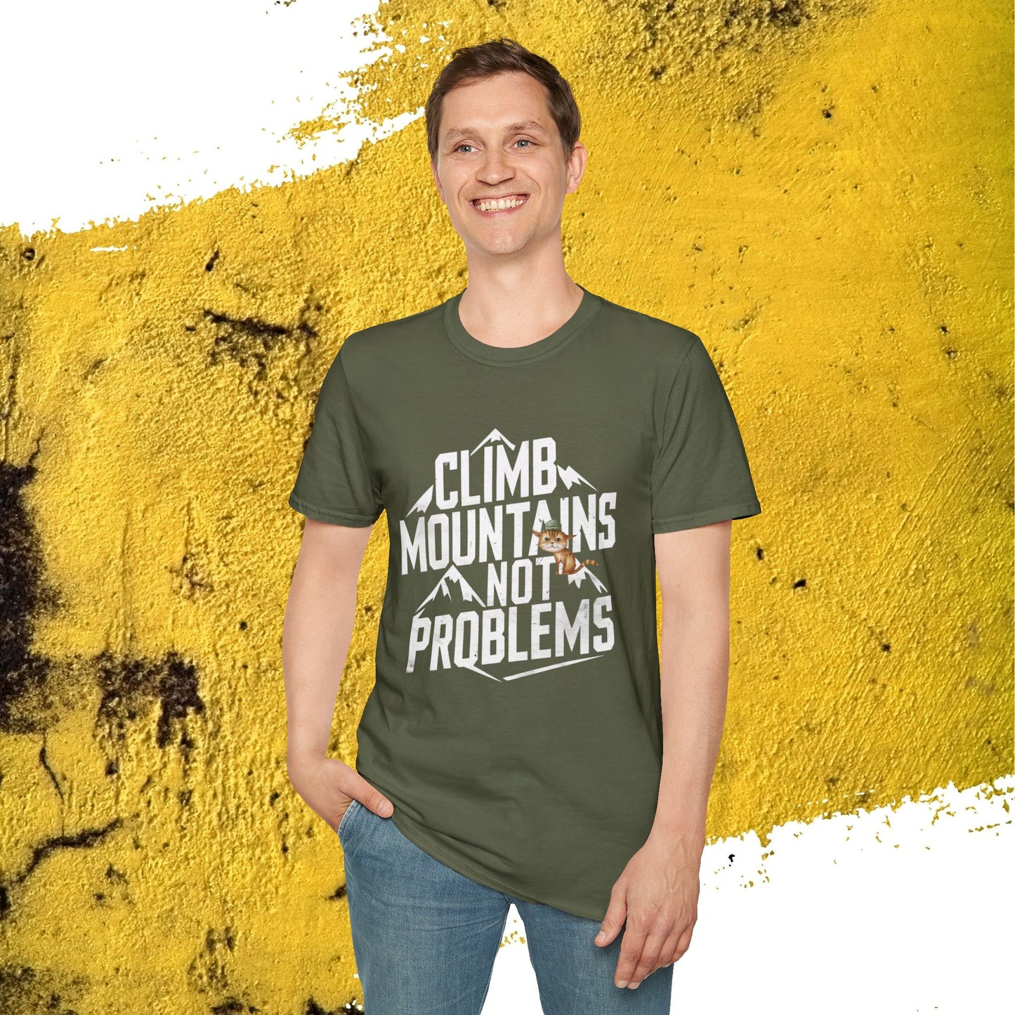 Climb Mountain Cotton Men T-Shirt