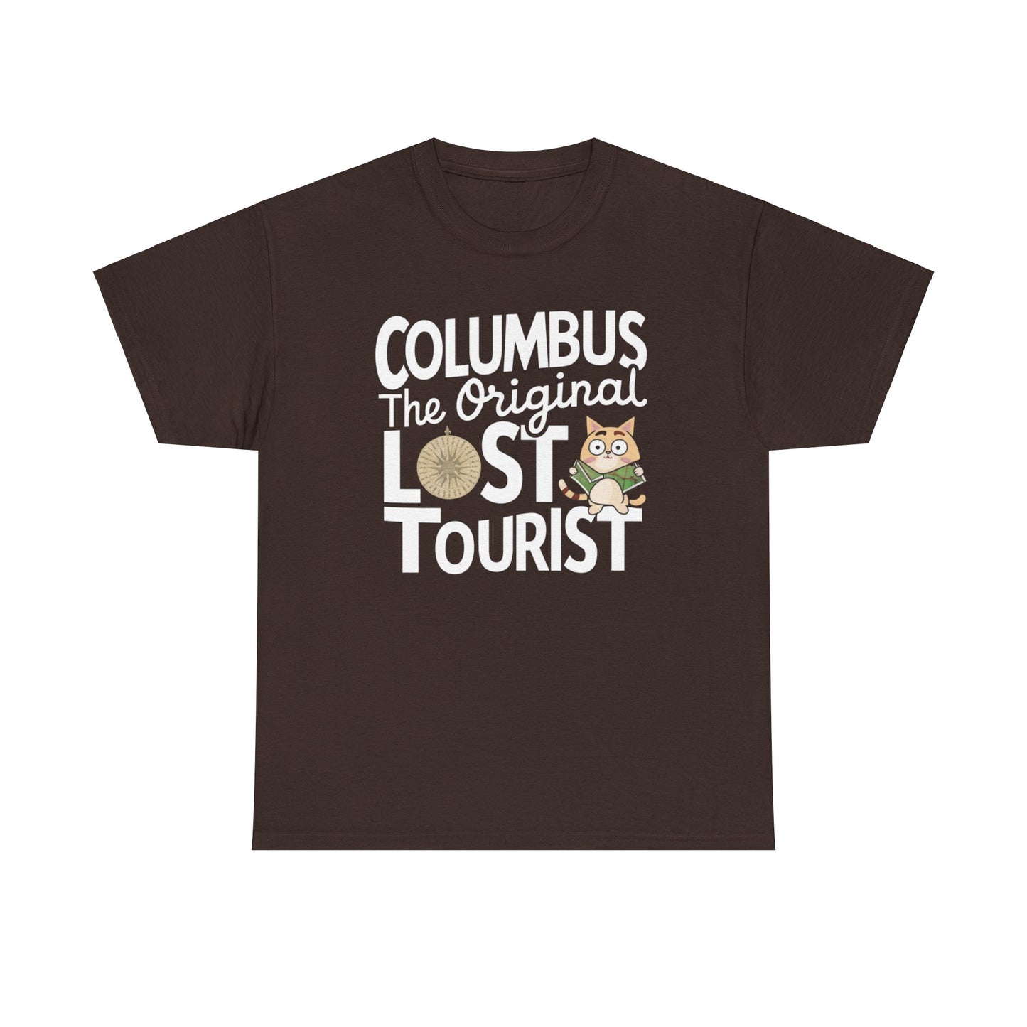 Columbus The Original Lost Tourist Unisex Cotton Cat T-Shirt