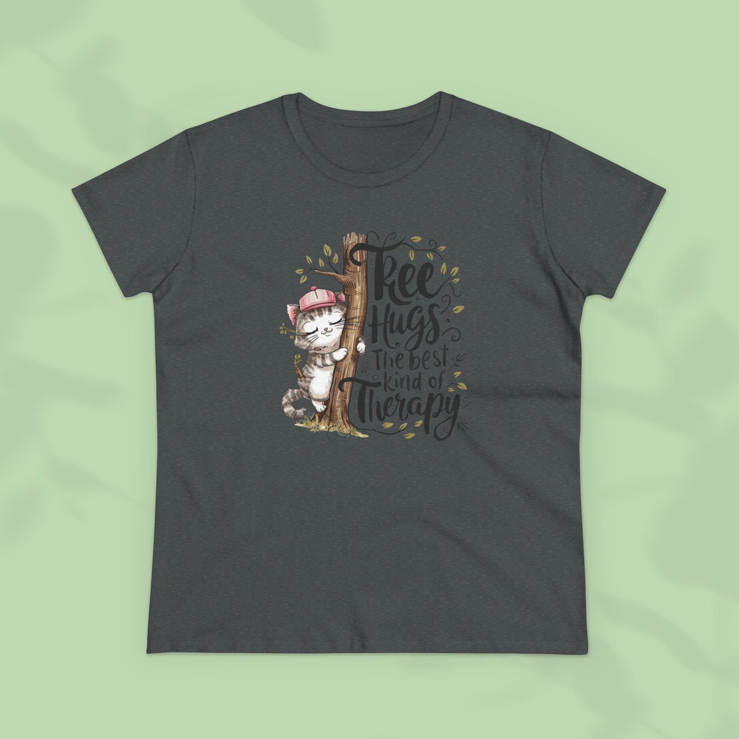 Tree Hugs Best Kind of Therapy Women Cotton Tshirt
