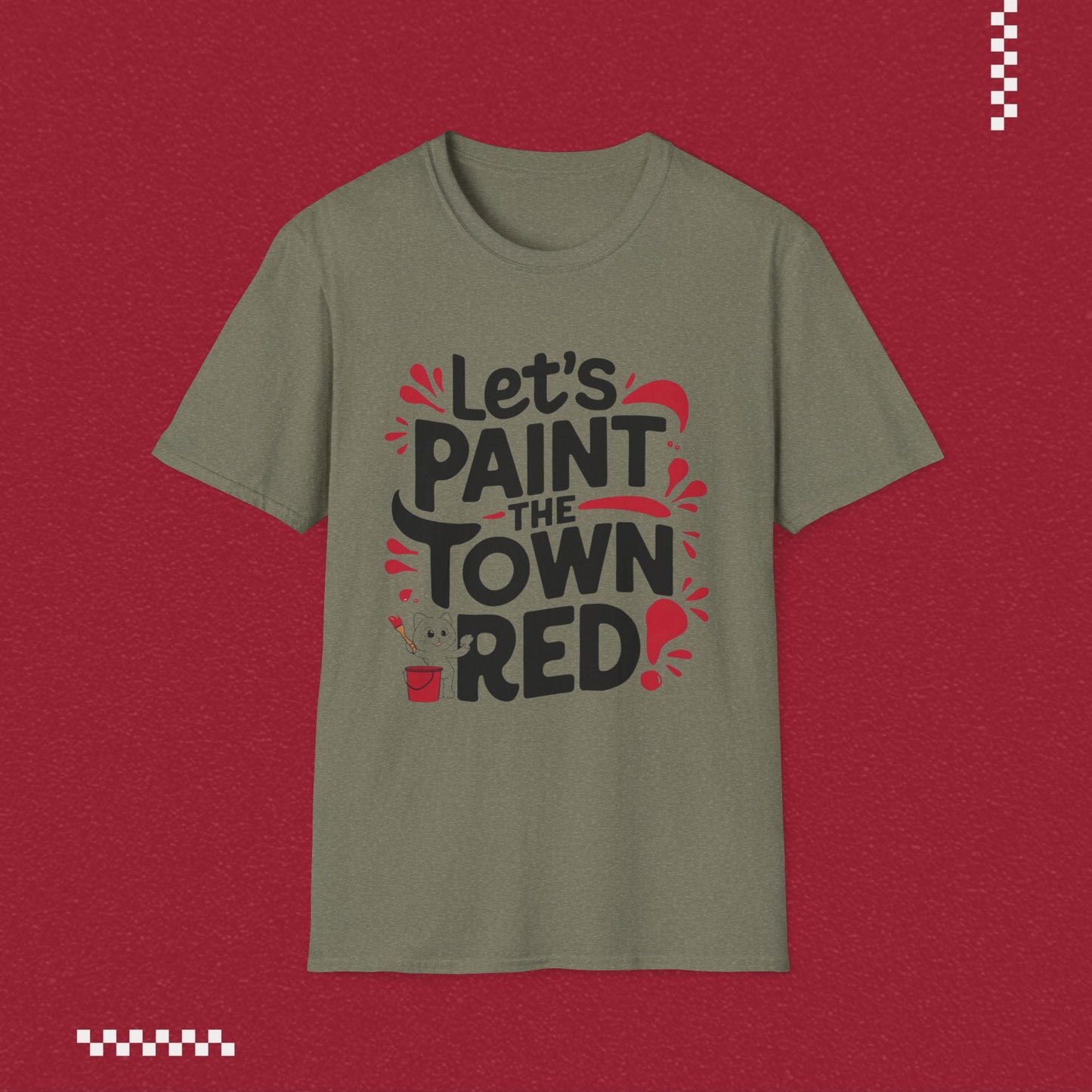 Let Paint Town Red Idiom Cotton T-Shirt
