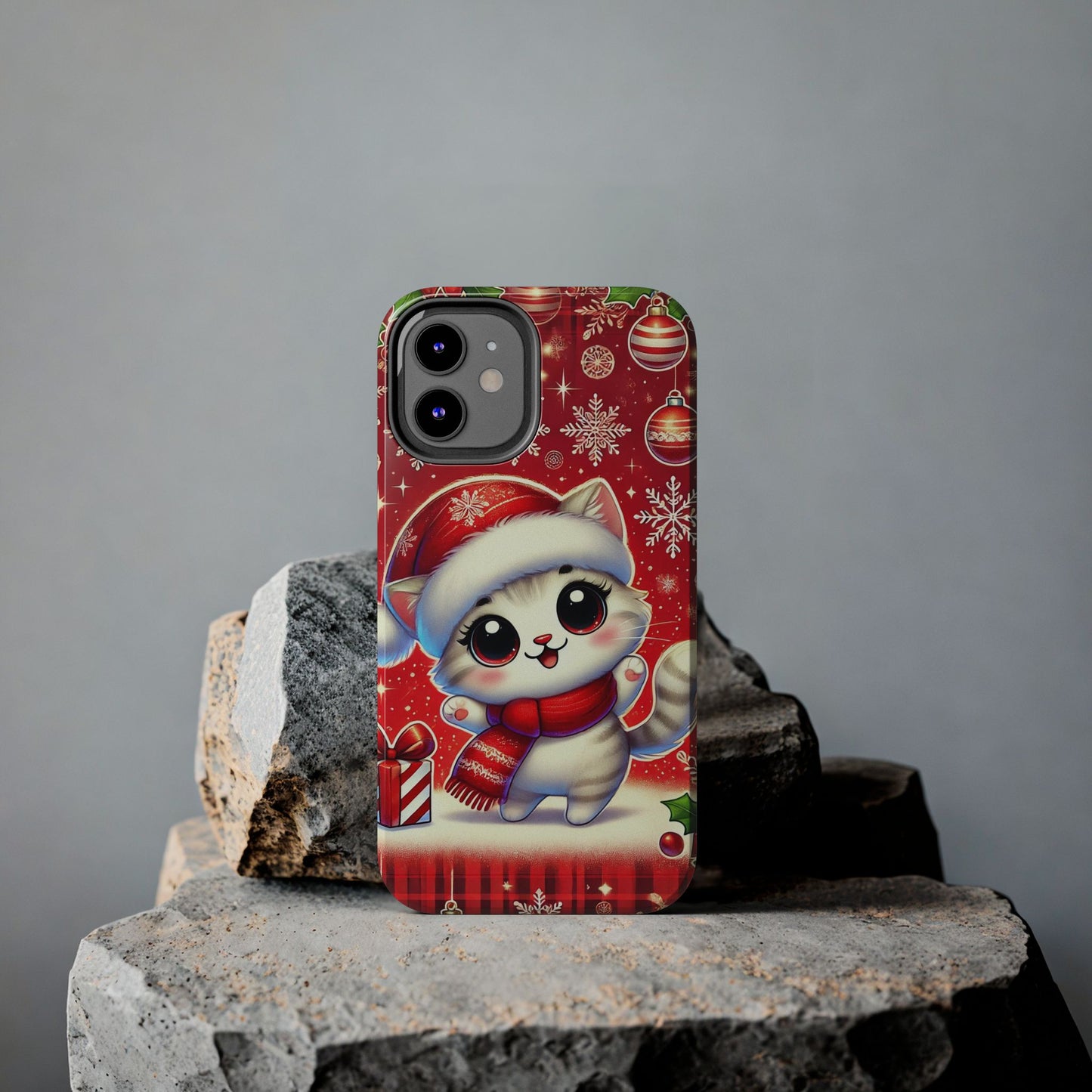 Merry Meows Wireless Charging Support Tough Case