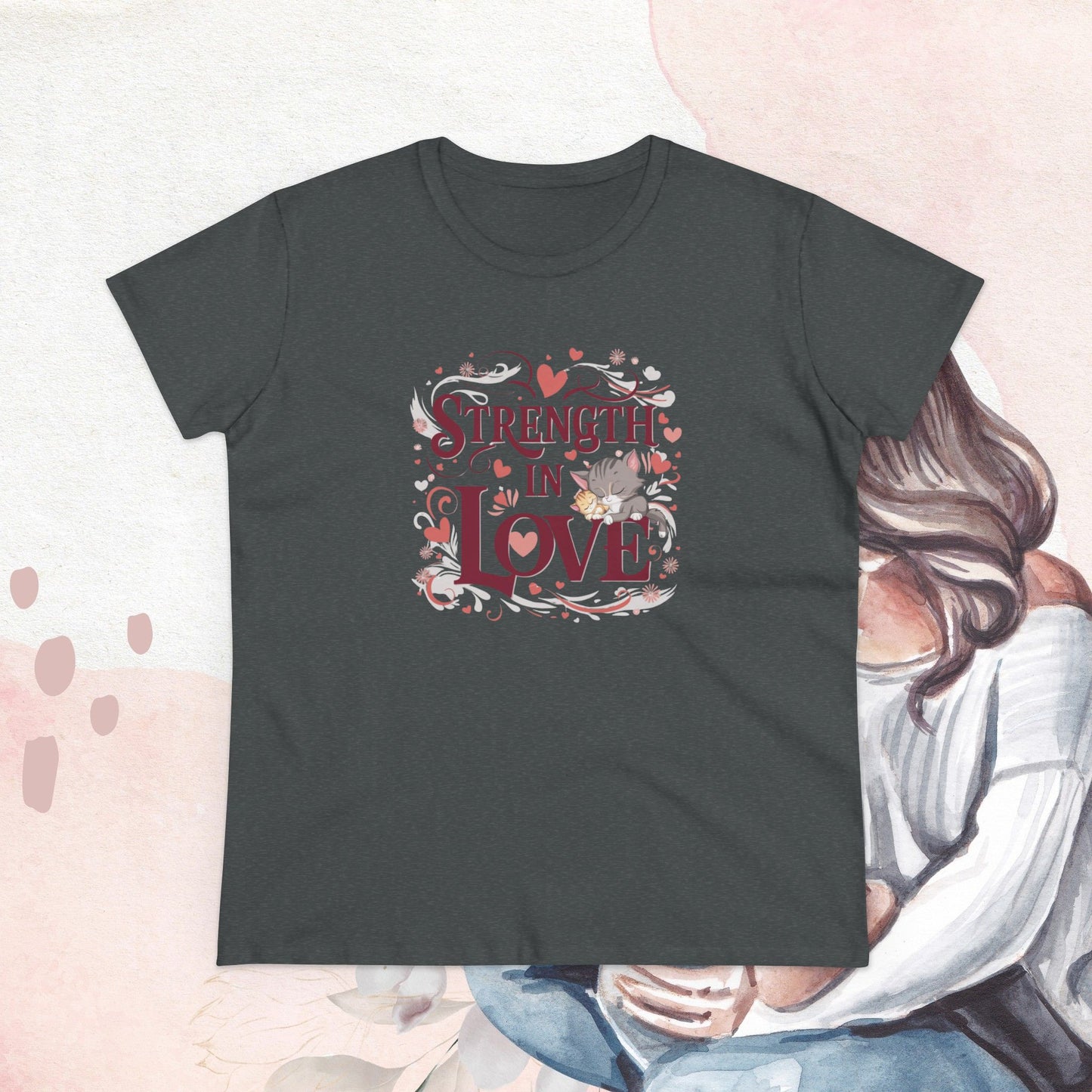 Strength In Love Women Cotton Tshirt