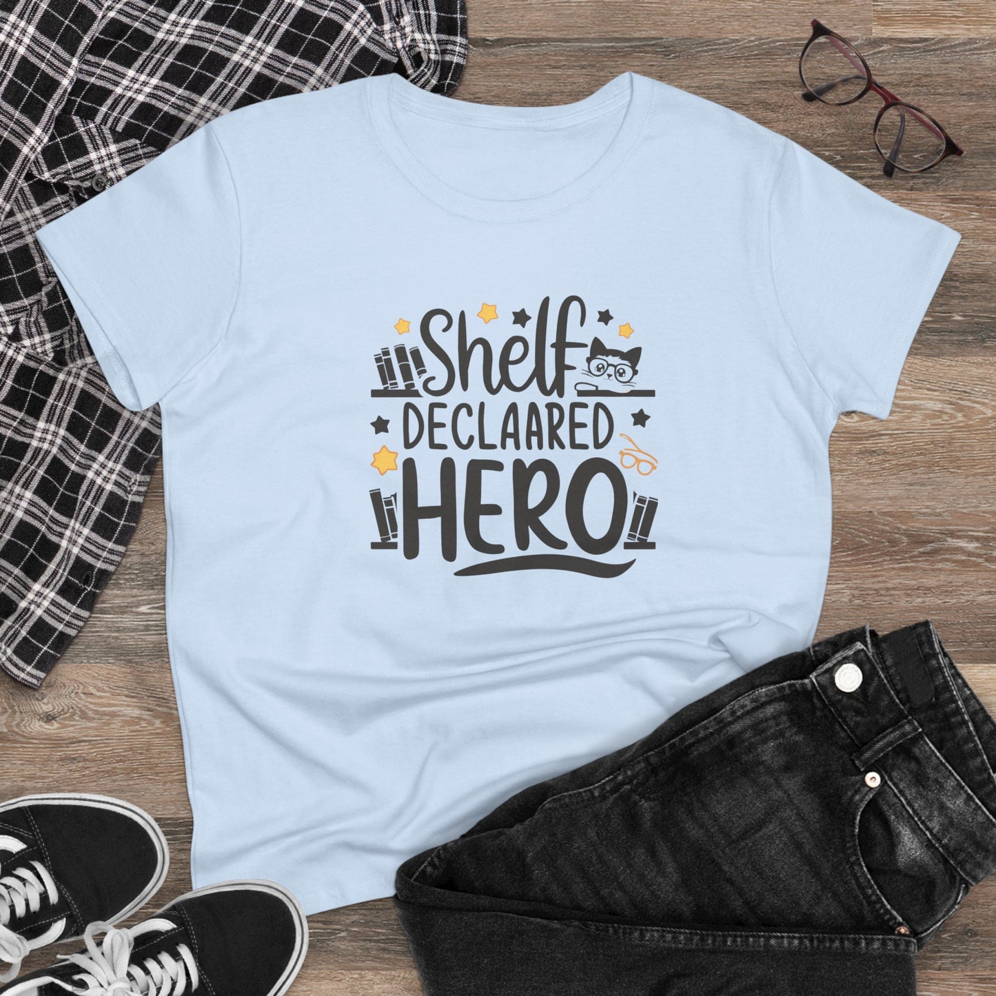 Self Declared Hero Book Lovers Women T-Shirt