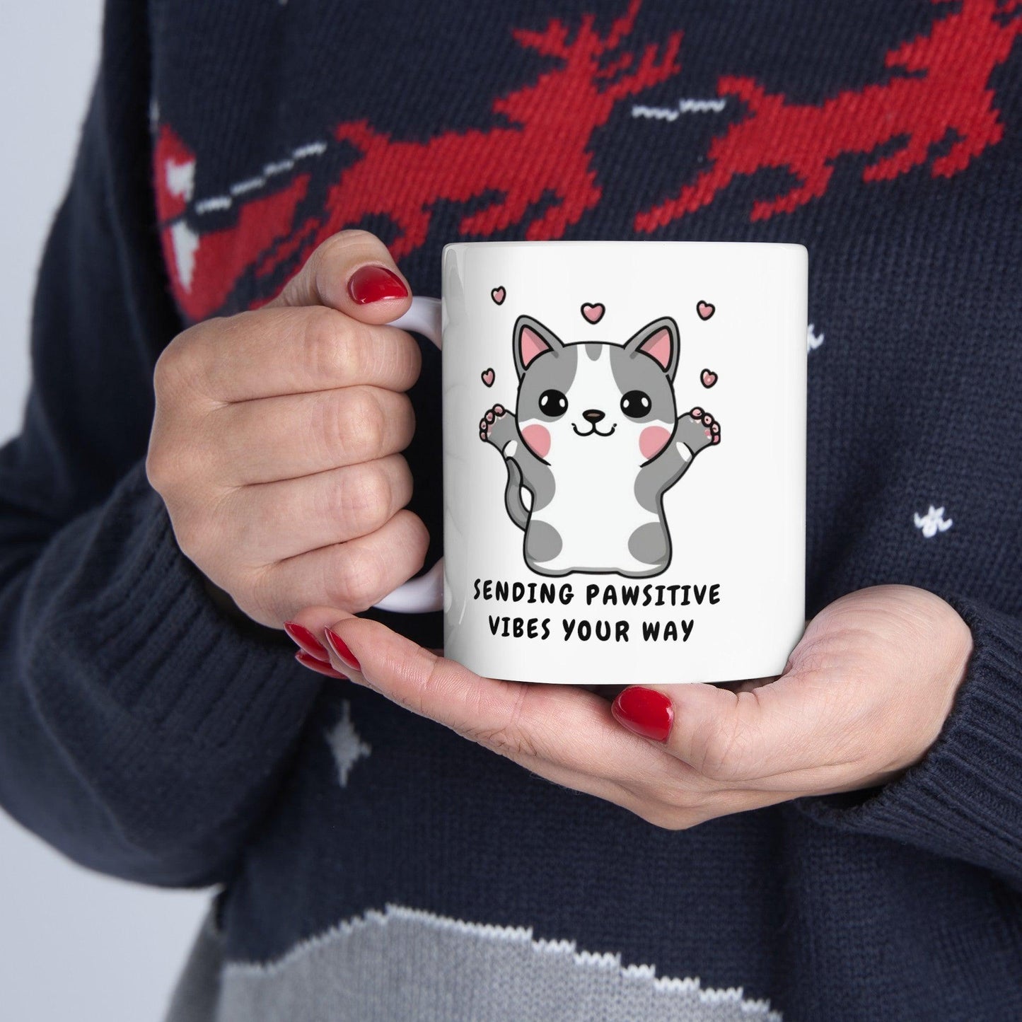 Billien Sunshine Sips Printify 11oz Coffee Mugs Holiday Picks Home & Living Kitchen Mugs Sublimation Valentine's Day Valentine's Day Picks White base