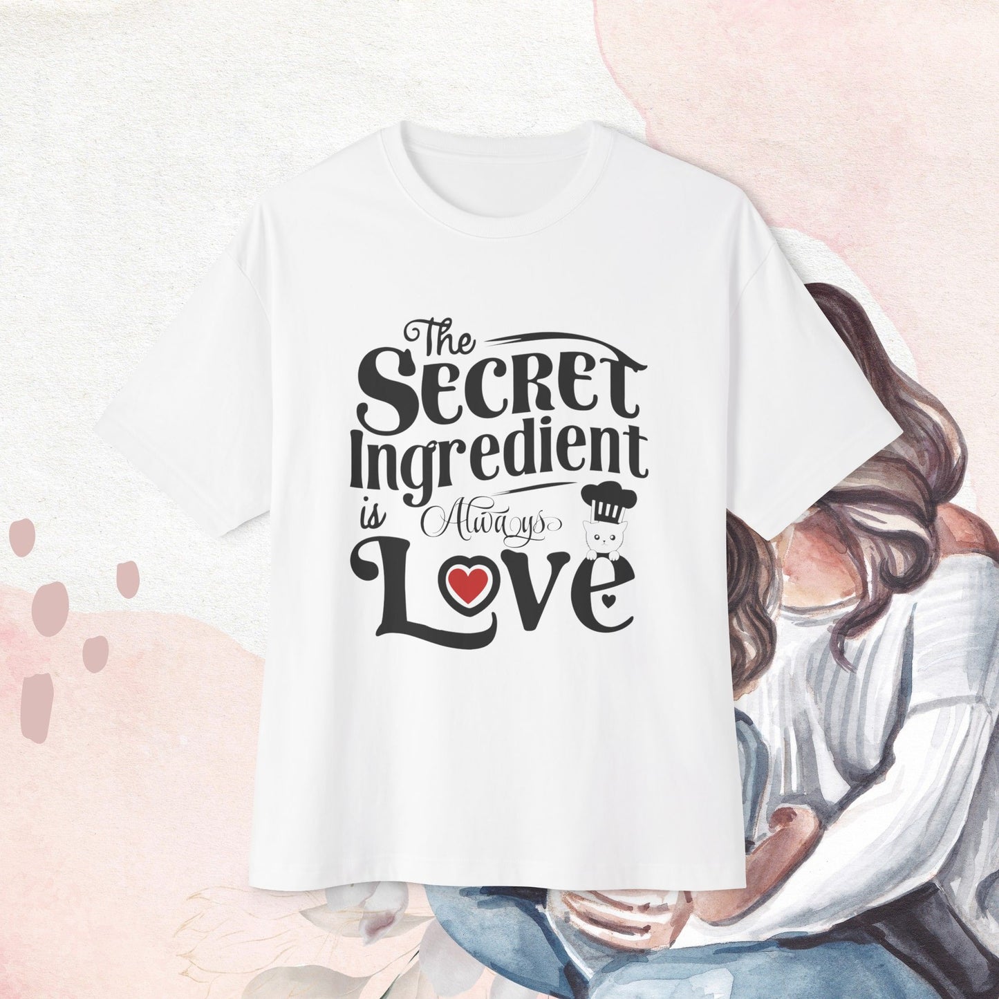 Secret Ingredient Is Always Love Unisex Oversized Boxy Tshirts