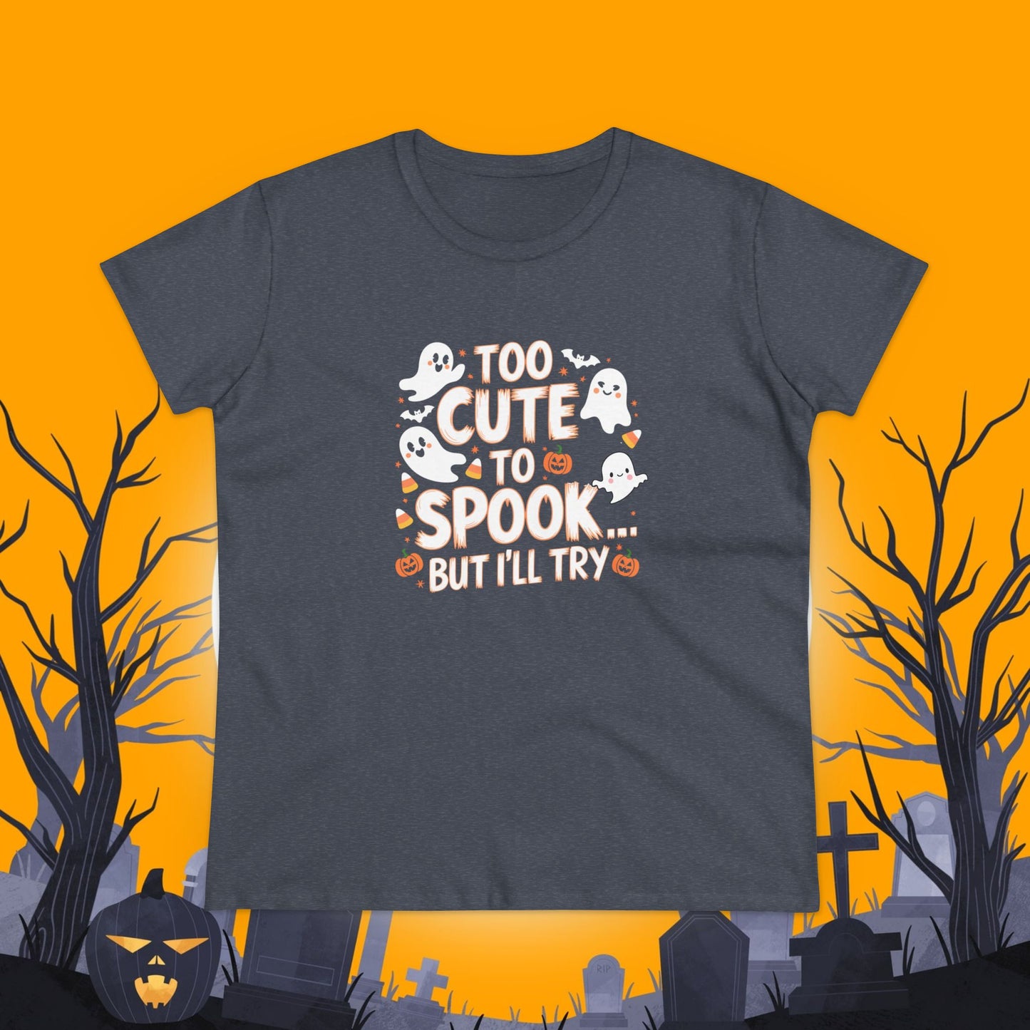 Creepy Cheers Women Cotton Tshirt