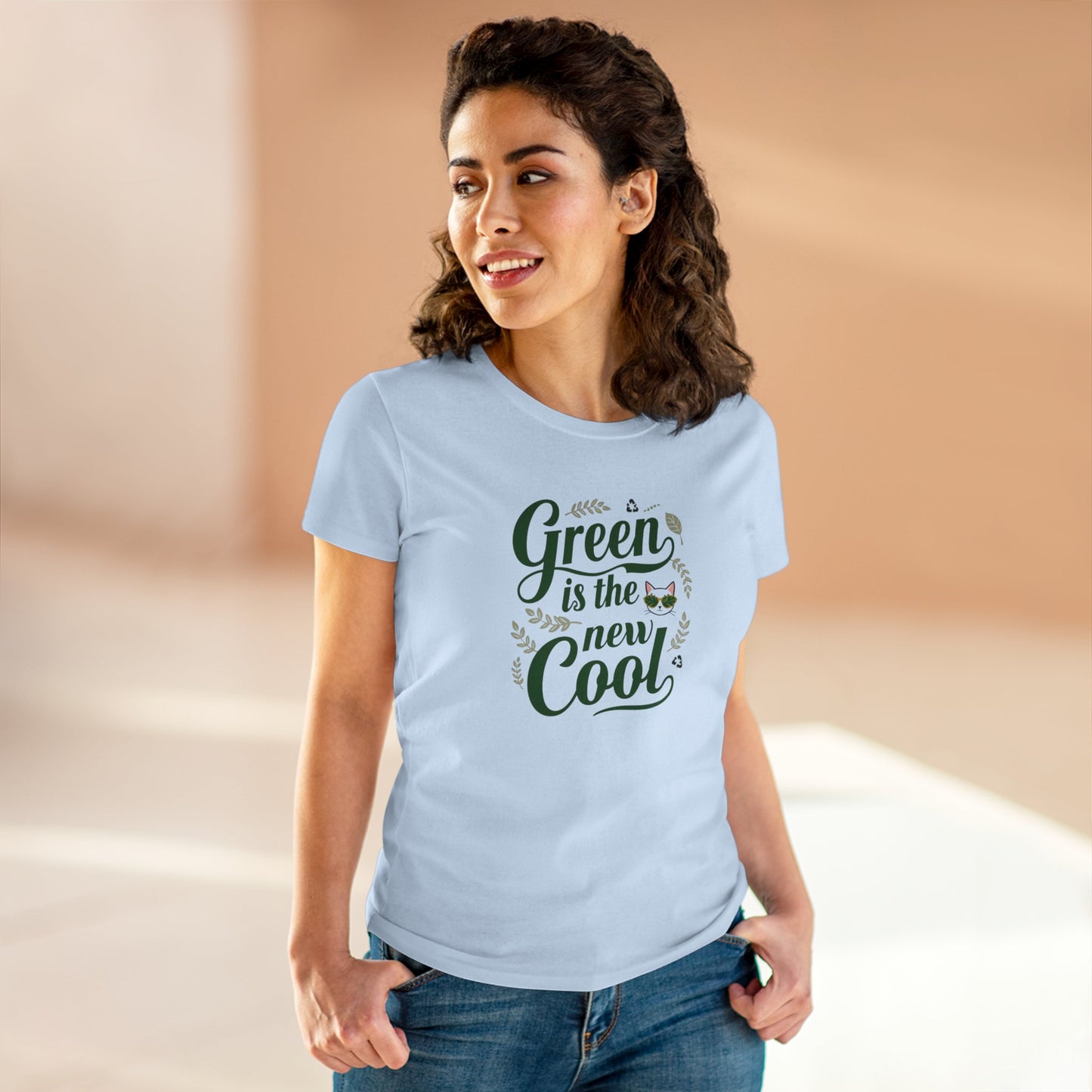 Green Is The New Cool Women Cotton Tees