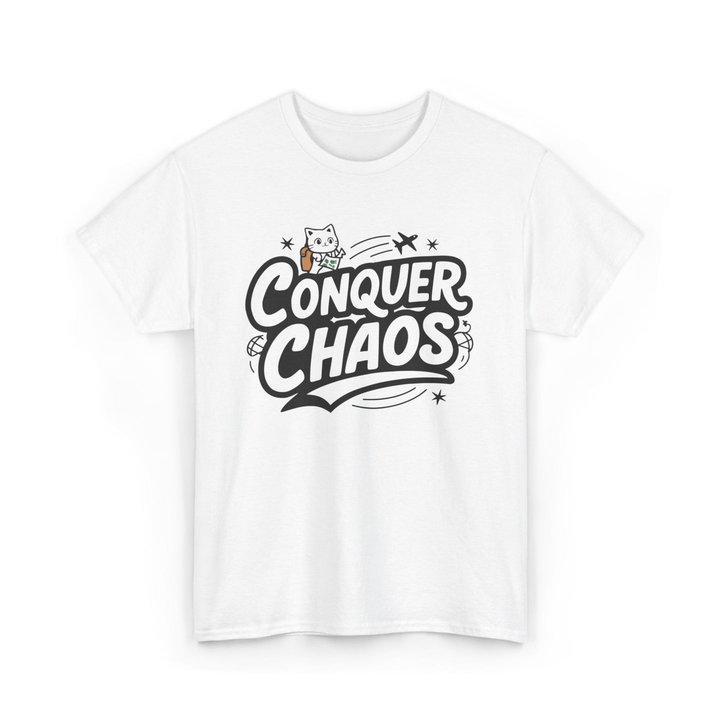 Conquer Choas Travel Vacations Cotton T-Shirt