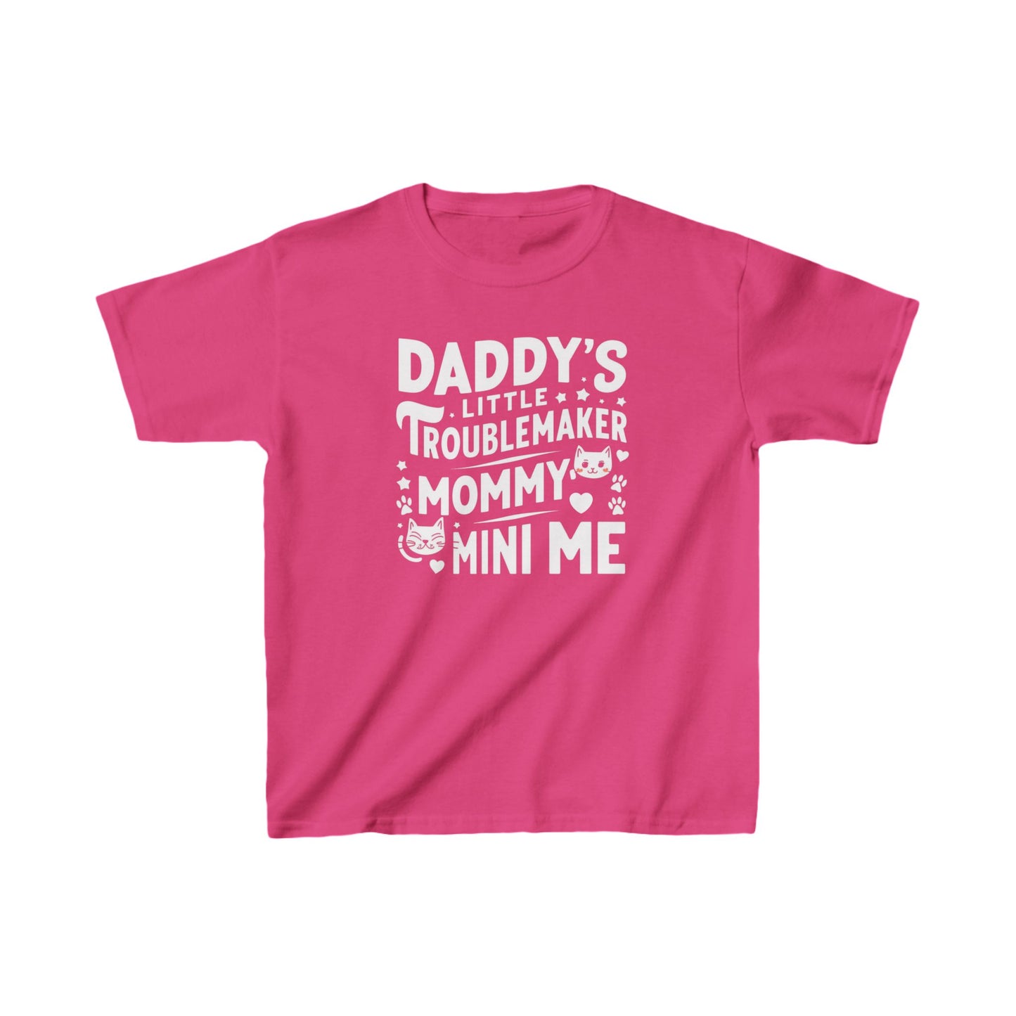 Daddy Little Troublemaker Kids Cotton T-Shirt