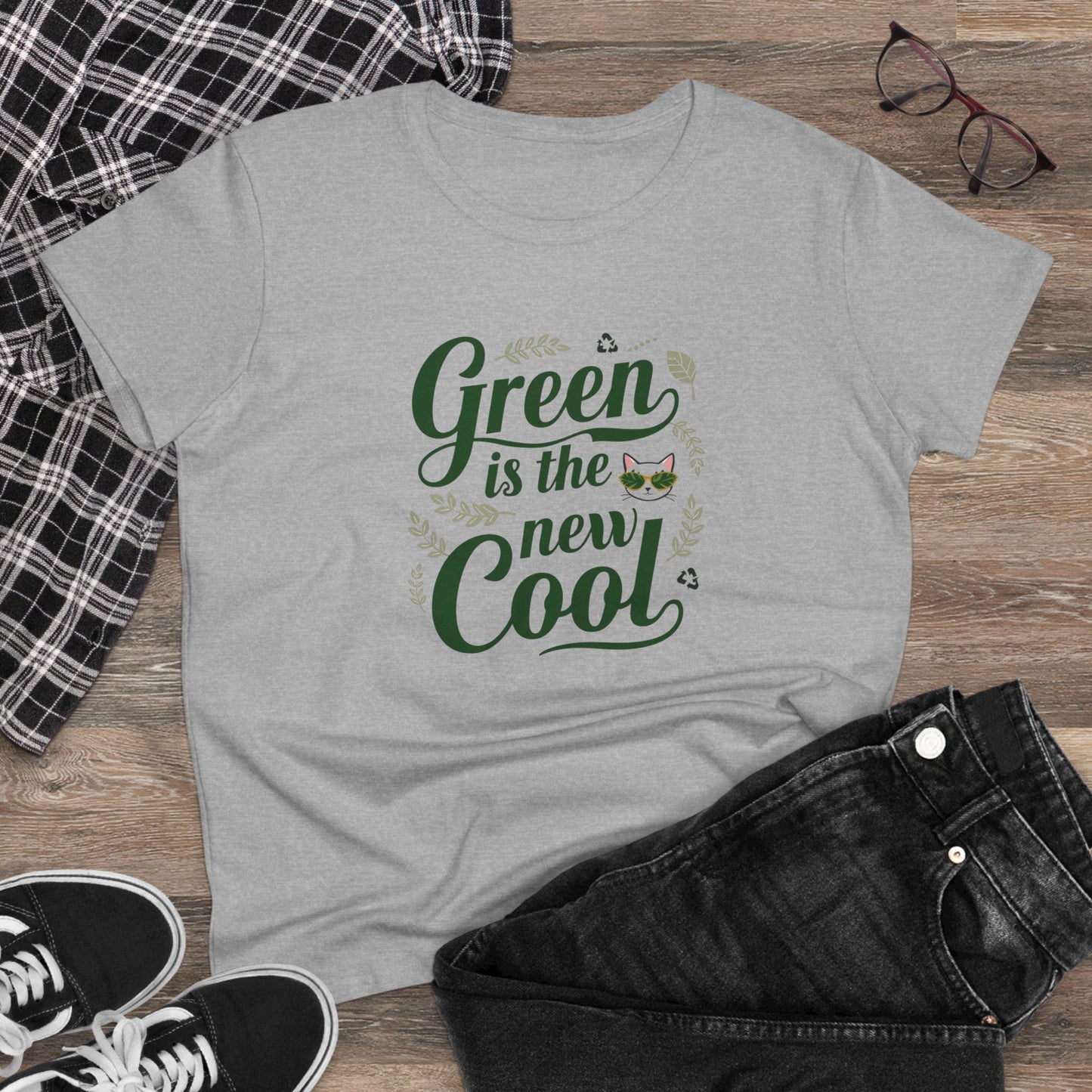 Green Is The New Cool Women Cotton Tees
