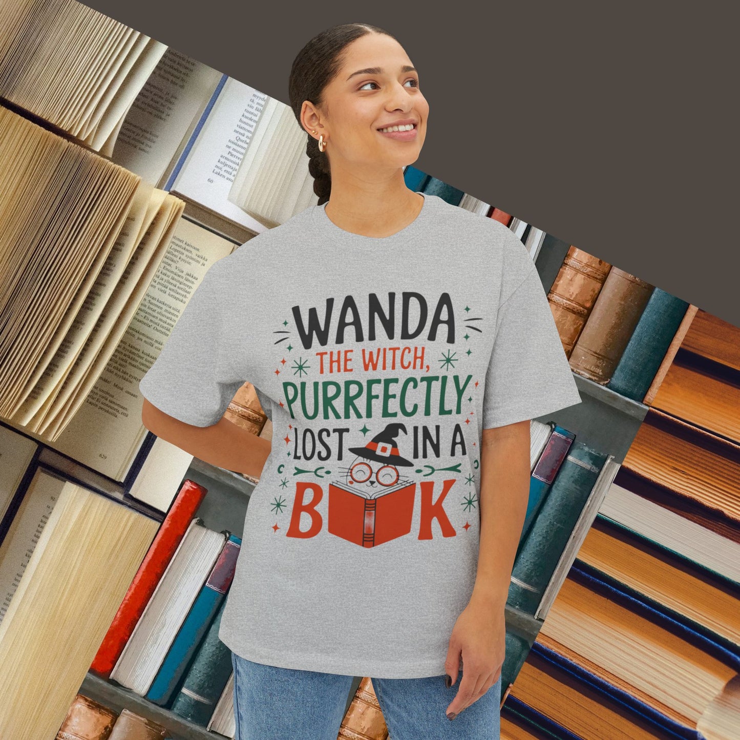 Wanda Witch Unisex BookLover Oversized Boxy Tshirt