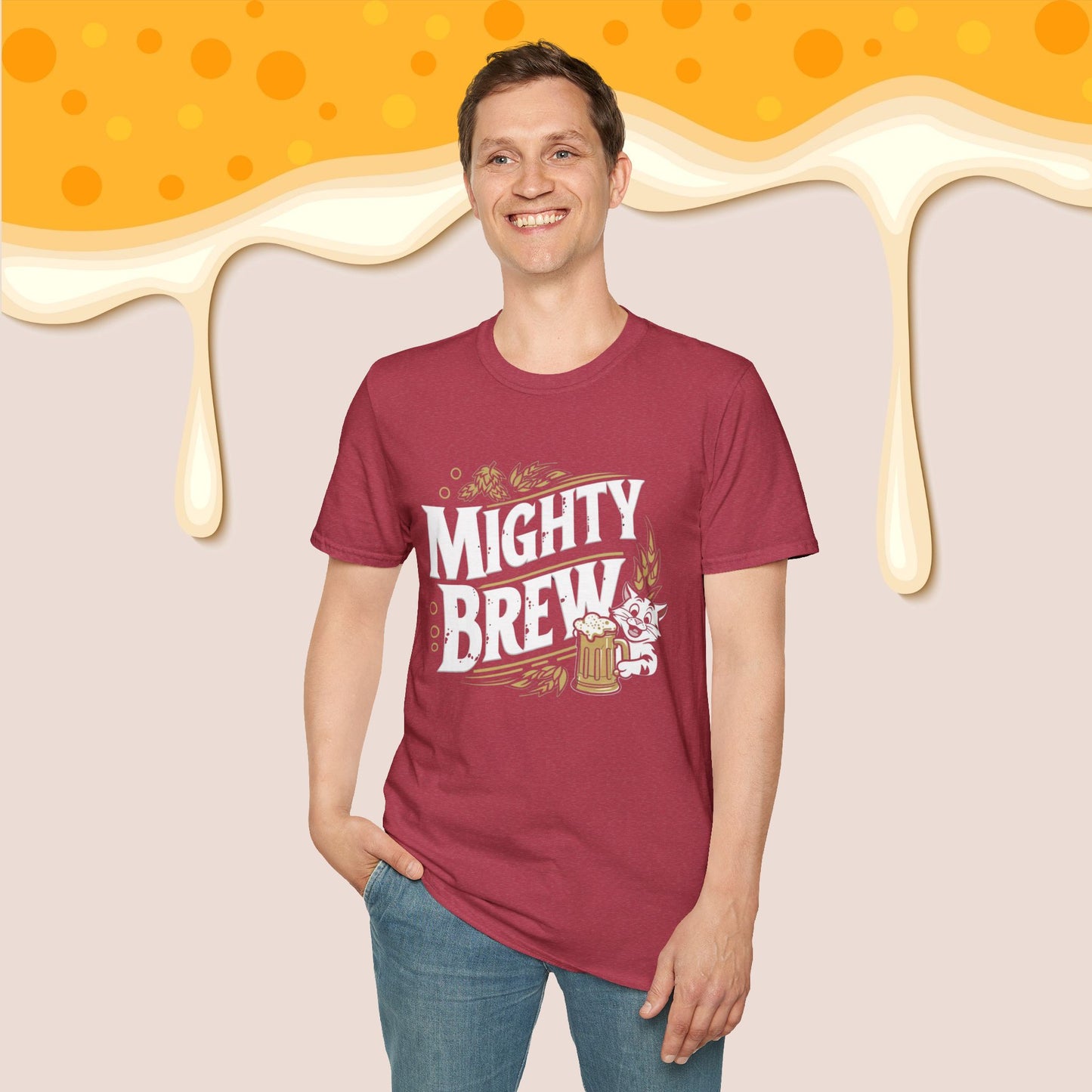 Mighty Brew Cotton Crew Neck Tshirt