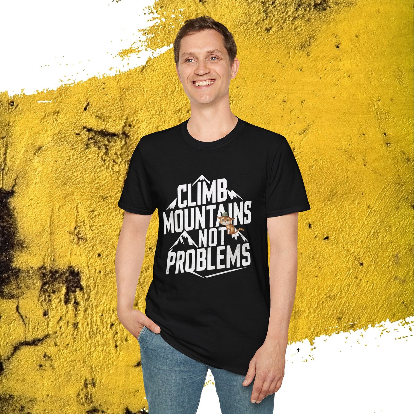 Climb Mountain Cotton Men T-Shirt