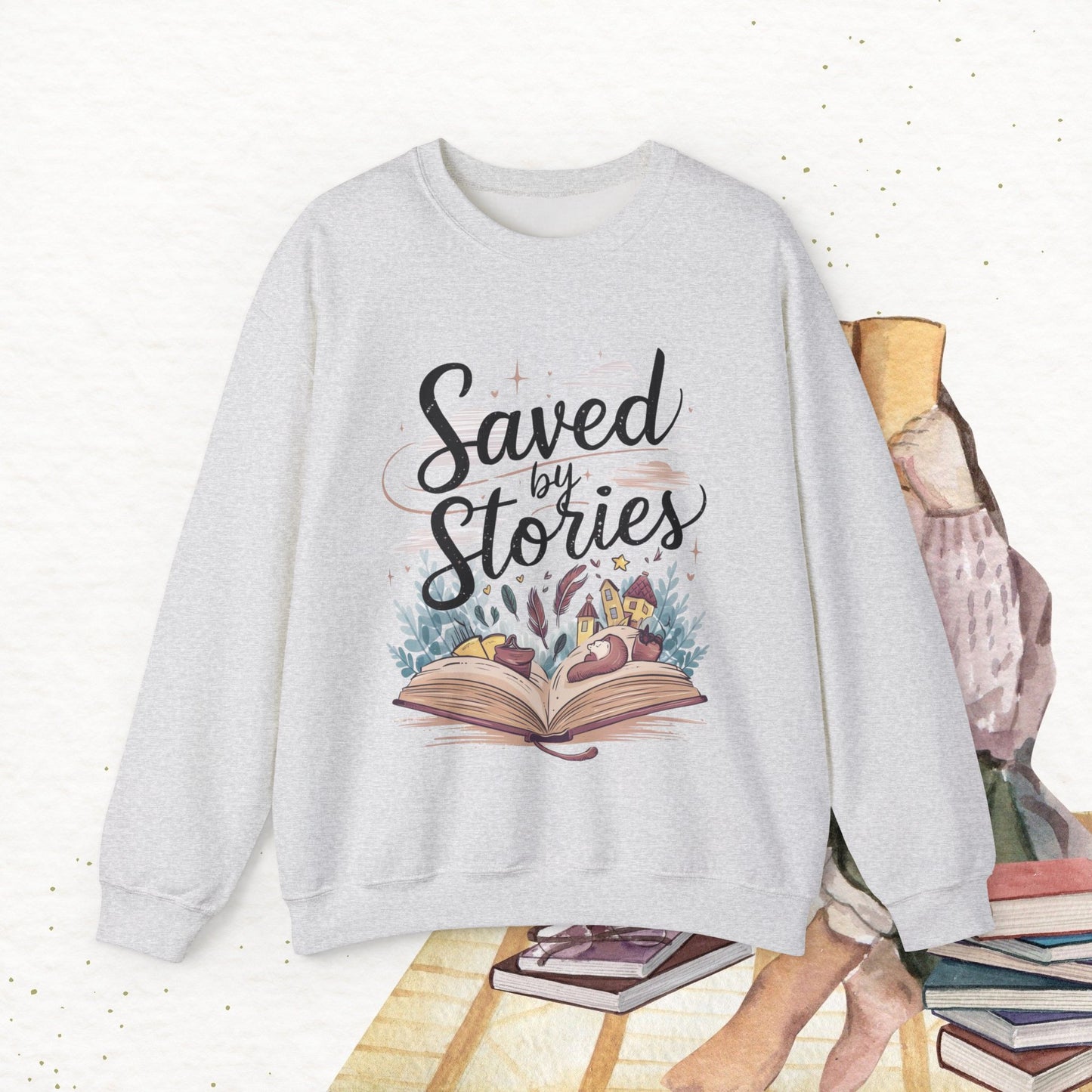 Saved By Stories Ultra Cotton Crewneck Sweatshirt