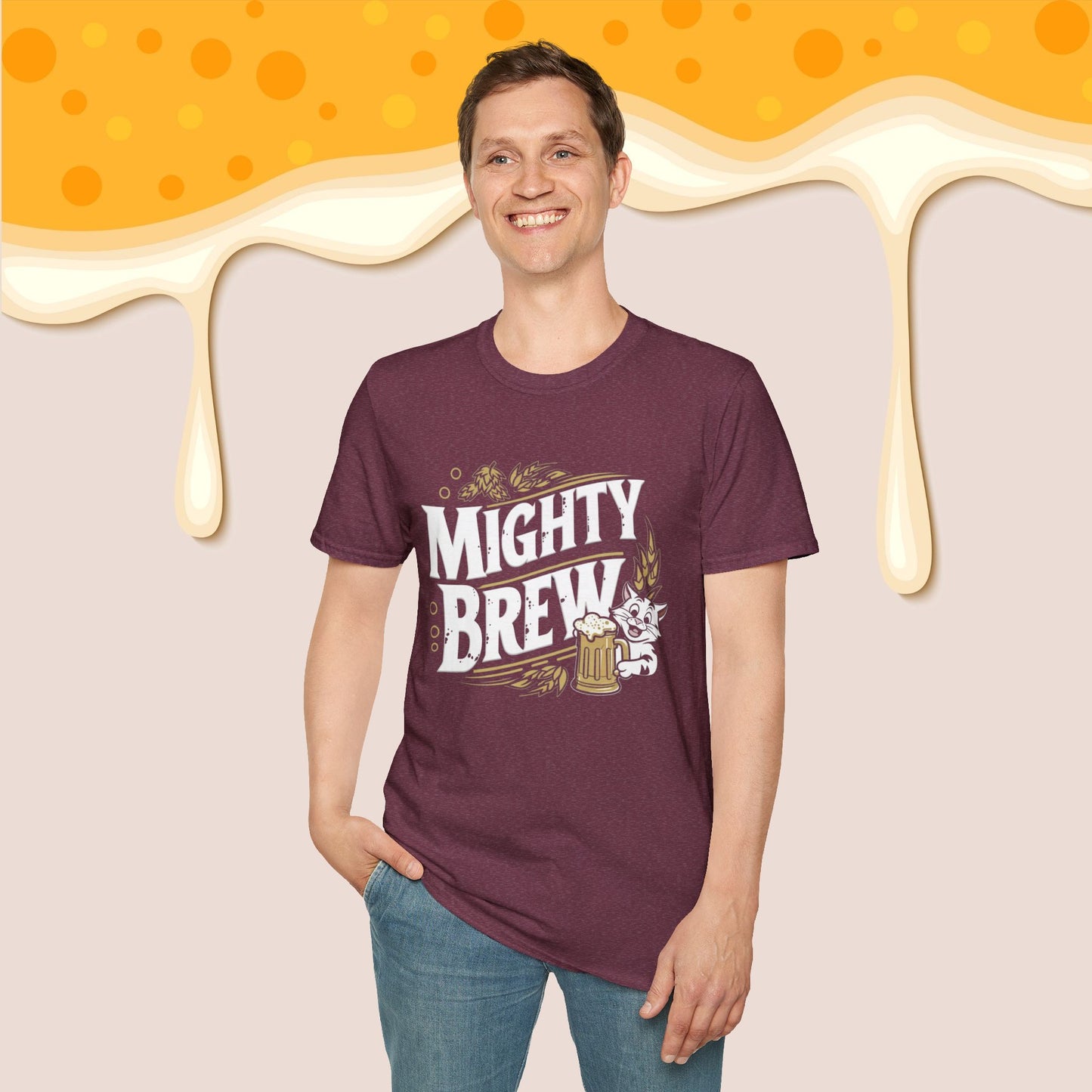 Mighty Brew Cotton Crew Neck Tshirt