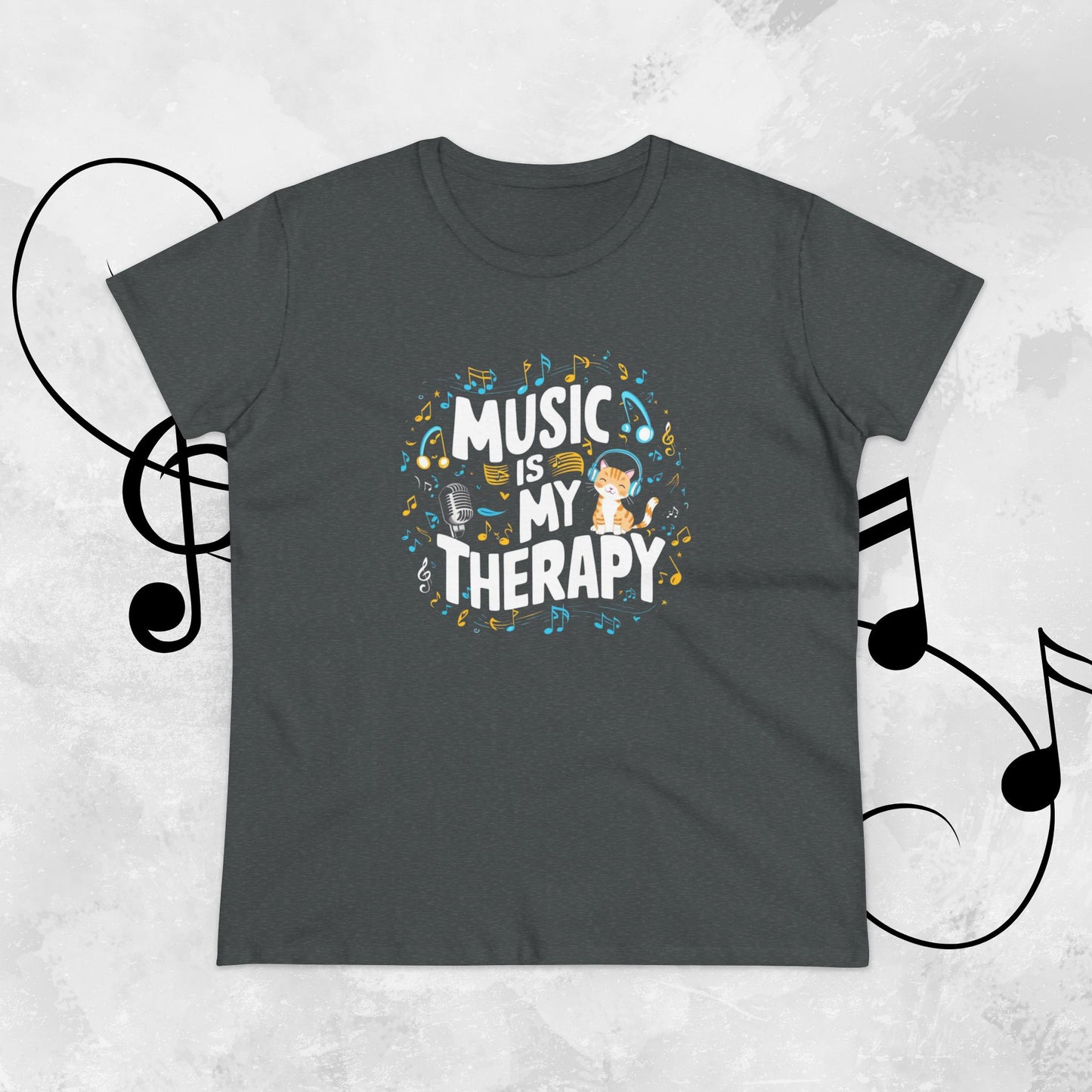Music Is My Therapy Women Tshirts