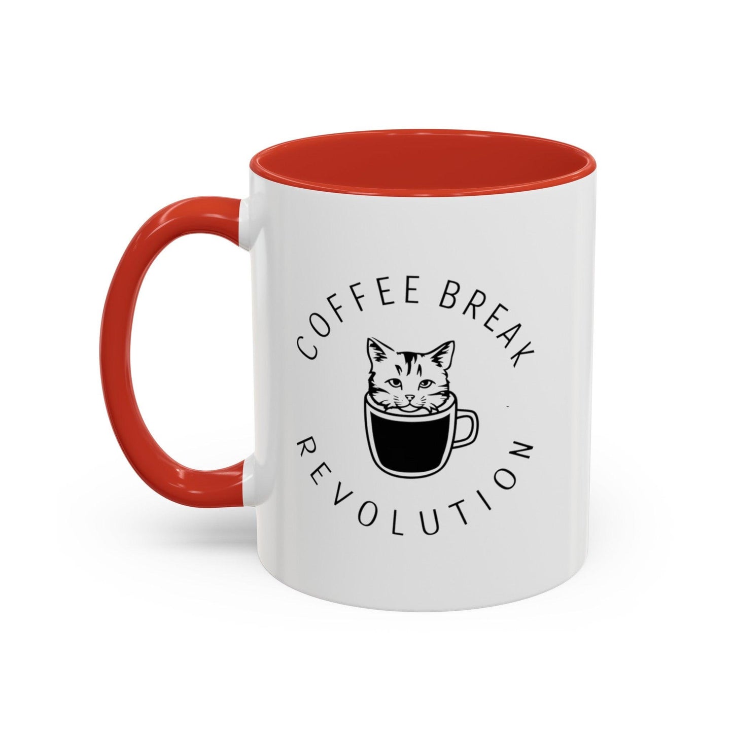 Billien Union Meow Printify 11 oz 11oz accent mug Coffee Mugs Holiday Picks Home & Living Kitchen Mugs Spring Essentials two tone White base