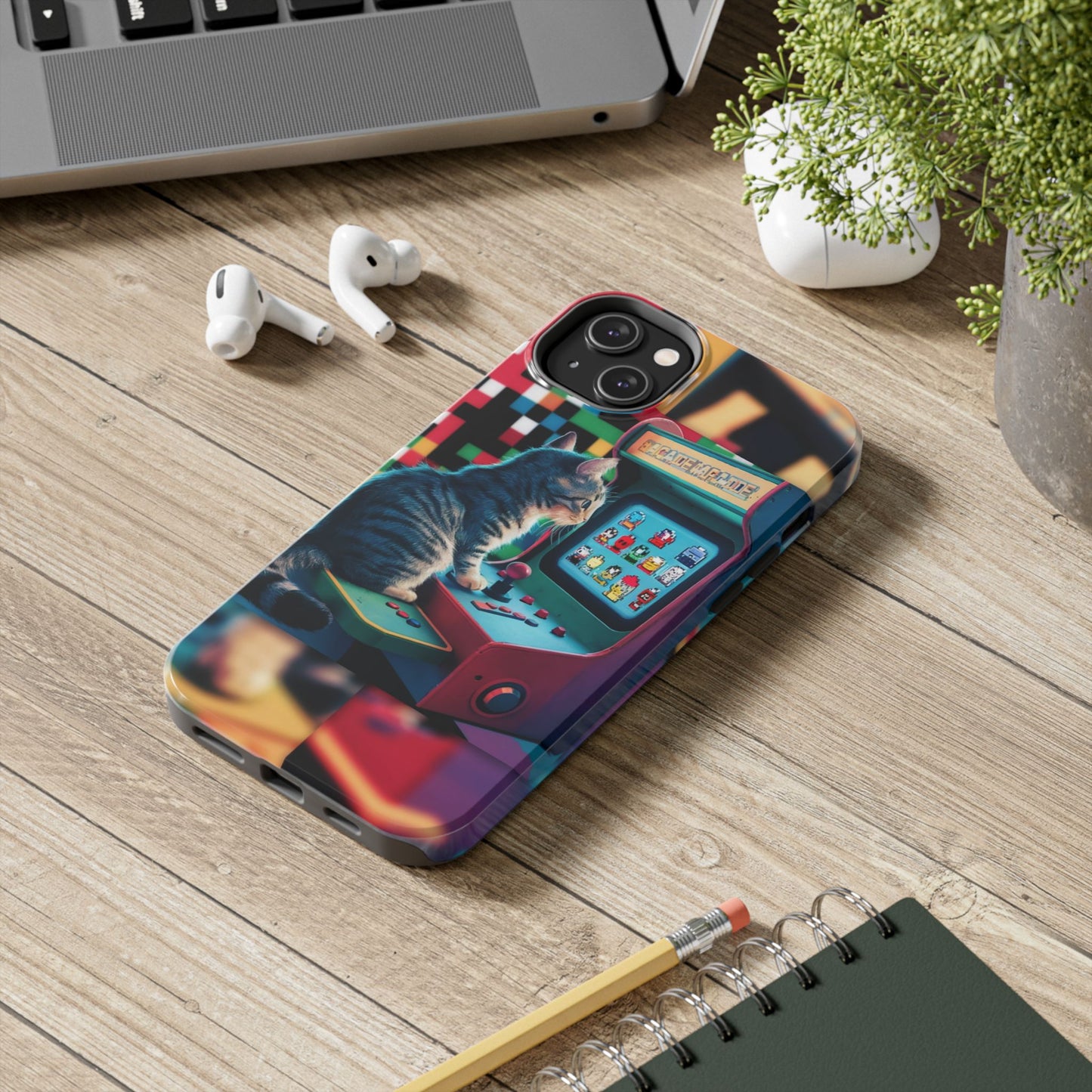 Meowstalgia Wireless Charging Support Tough Case.