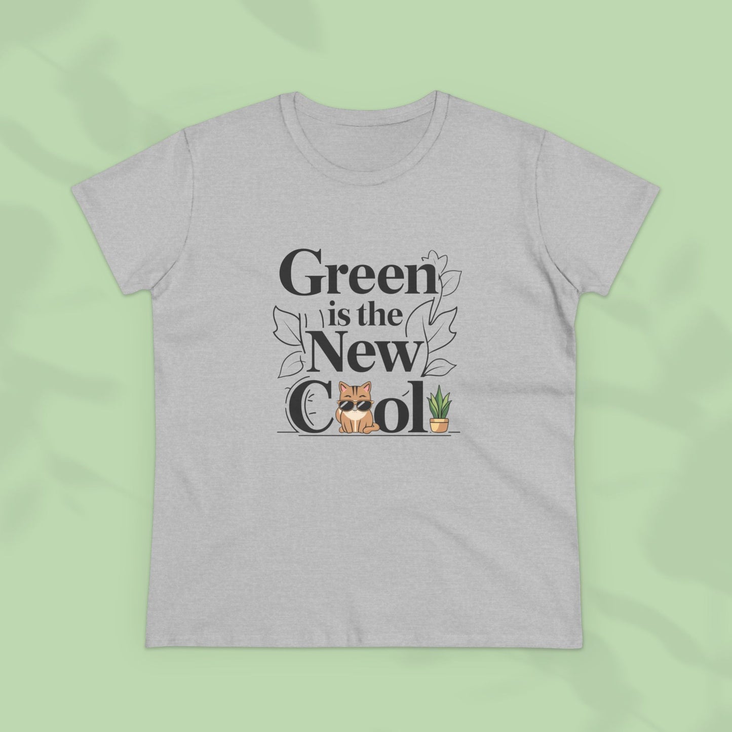 Green Is The New Cool Women Cotton Tshirt