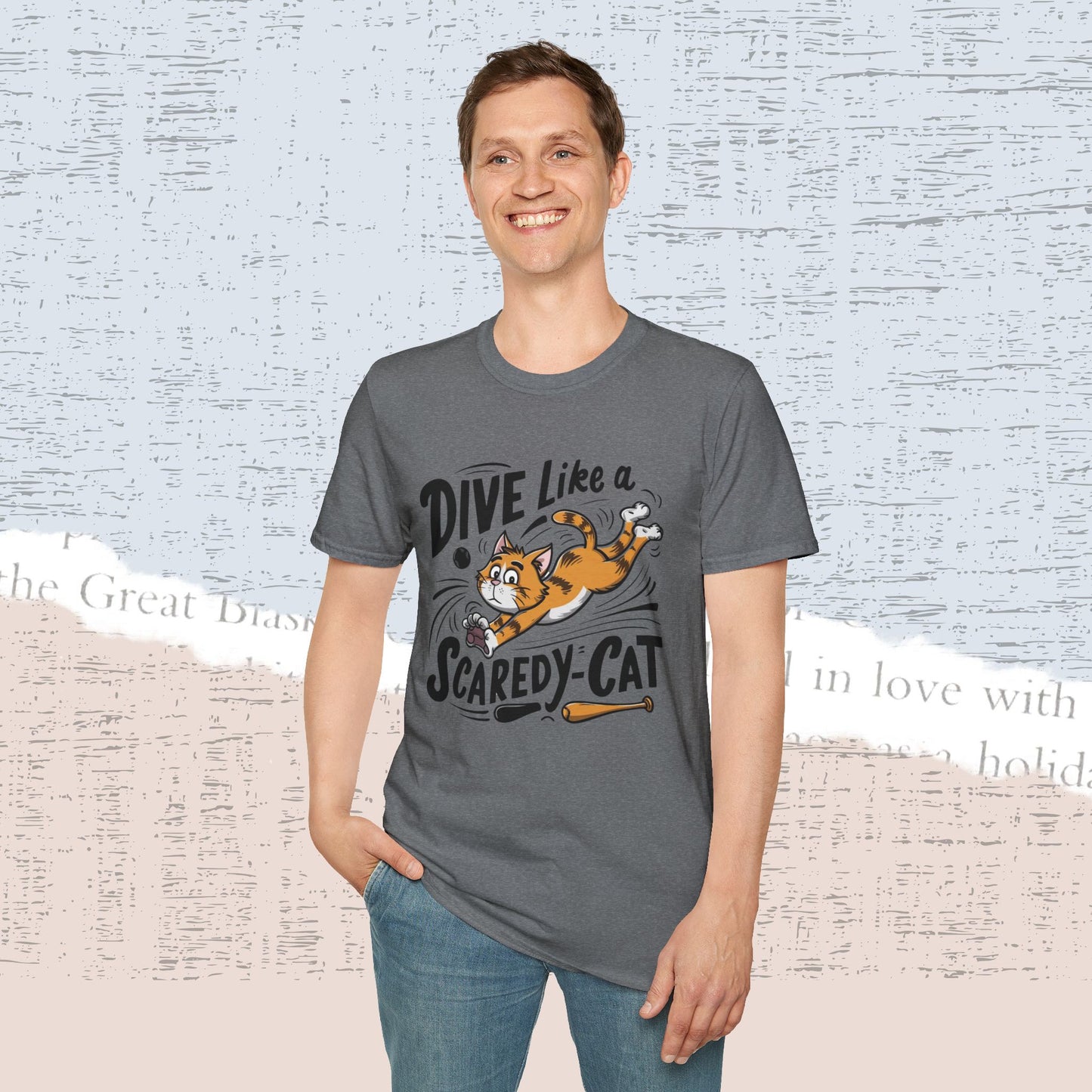 Dive Like Scaredy Cat Cotton Men Tee
