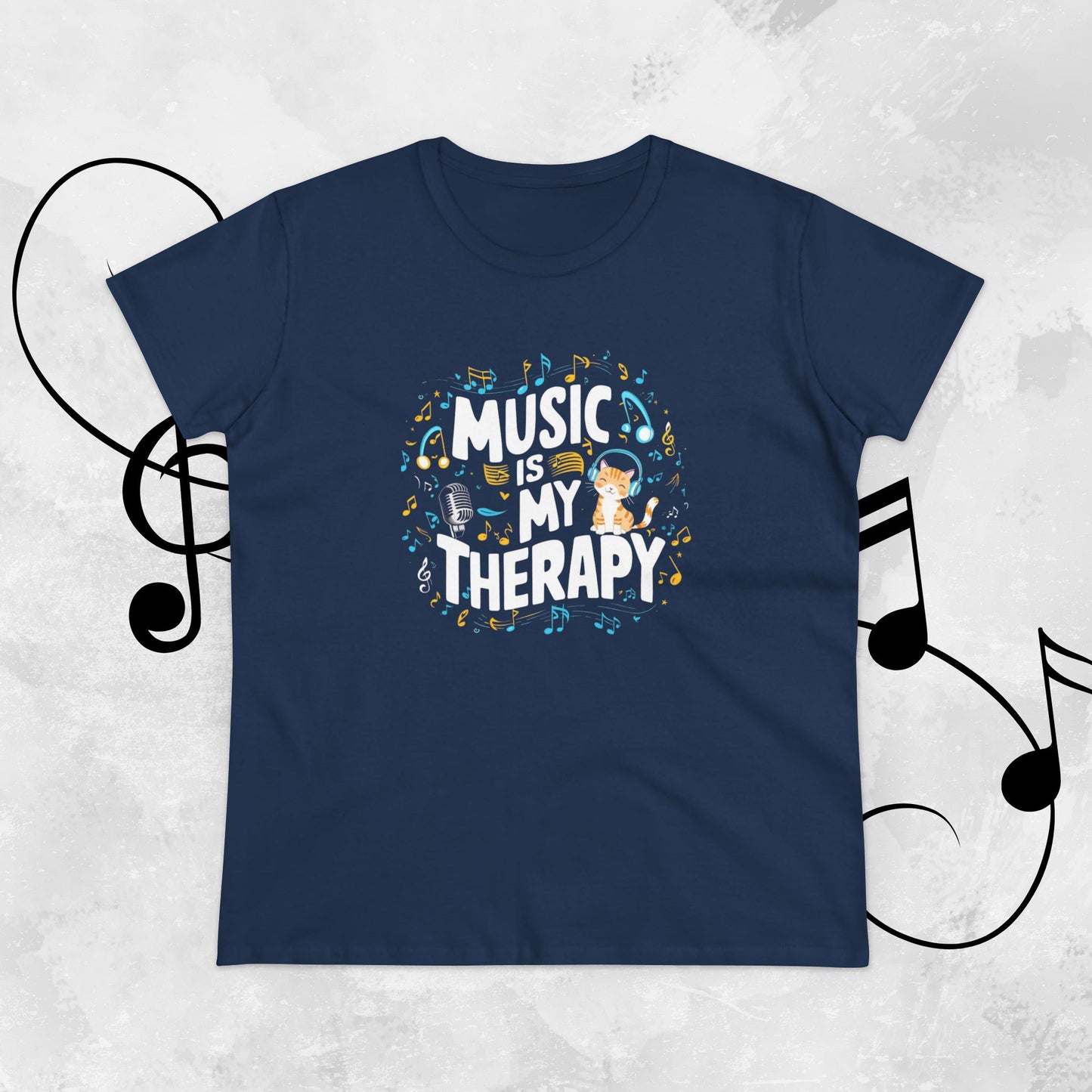 Music Is My Therapy Women Tshirts