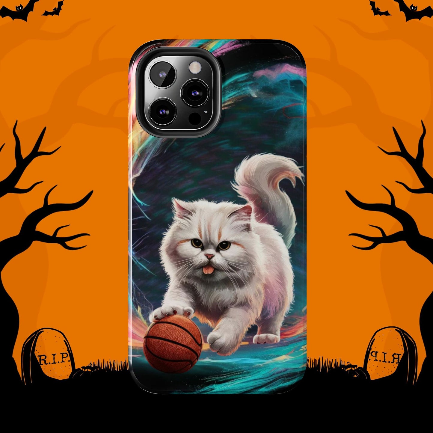 Meowble Dribble Wireless Charging Support Tough Case.