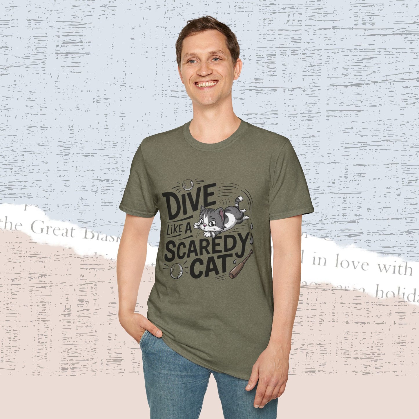 Dive Like Scaredy Cotton Men Tee
