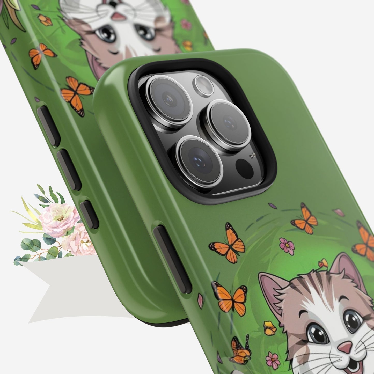 Green Mewsic Wireless Charging Support Tough Case