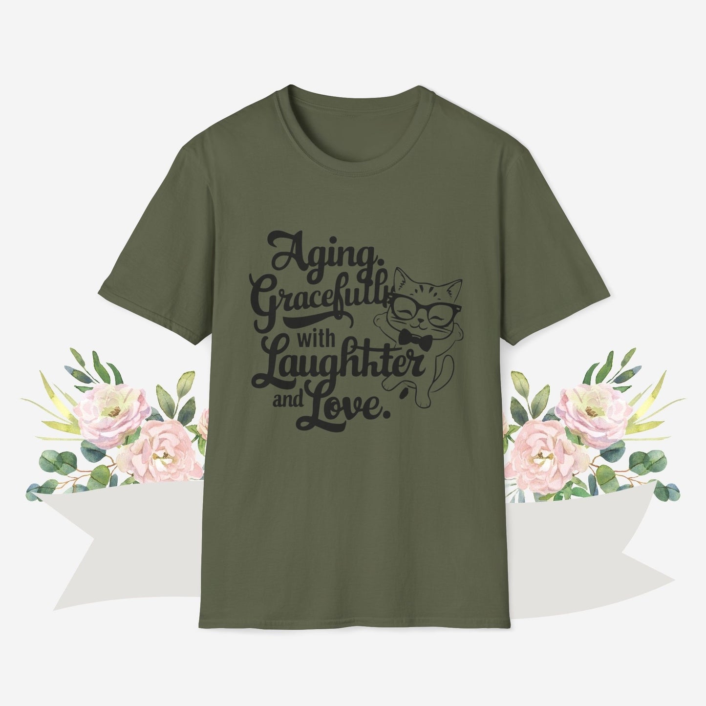 Aging Gracefully With Laughter and Love Cotton Men Tee